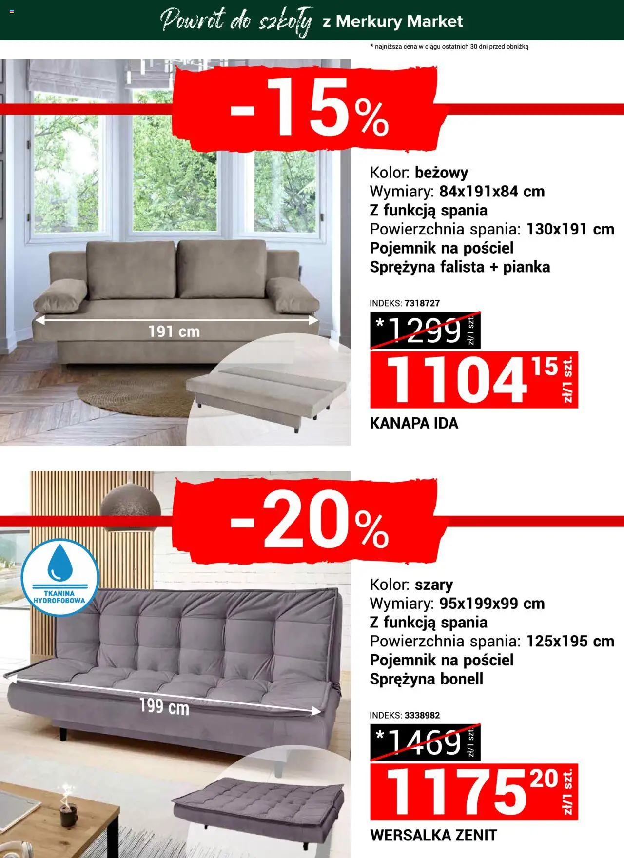Merkury Market Gazetka - Powrót do szkoły od 23.08.2025 | Strona: 11 | Produkty: Pościel, Kanapa