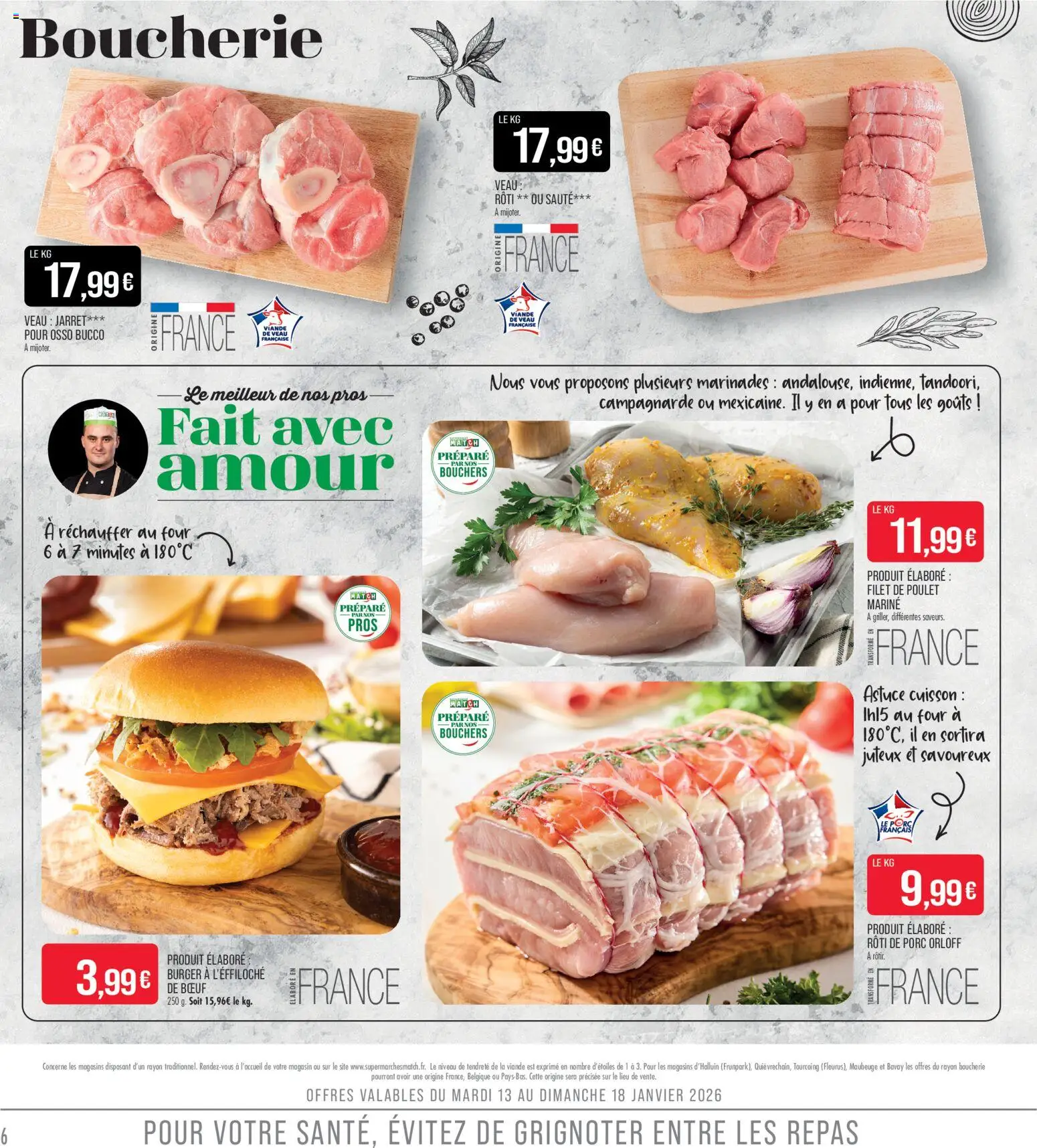 {H1} | Page: 6 | Produits: Four, Veau roti, Viande, Porc