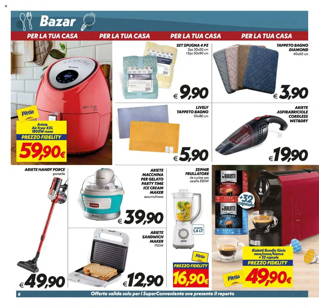 Volantino SuperConveniente del 12.08.2025 | Pagina: 31 | Prodotti: Frullatore, Gelato, Bagno, Tappeto