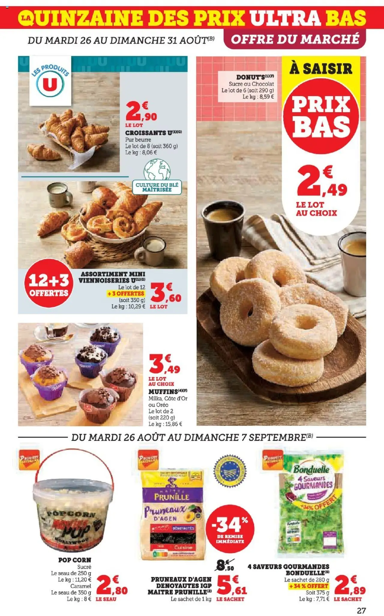  | Page: 27 | Produits: Sucre, Popcorn, Pruneaux, Chocolat