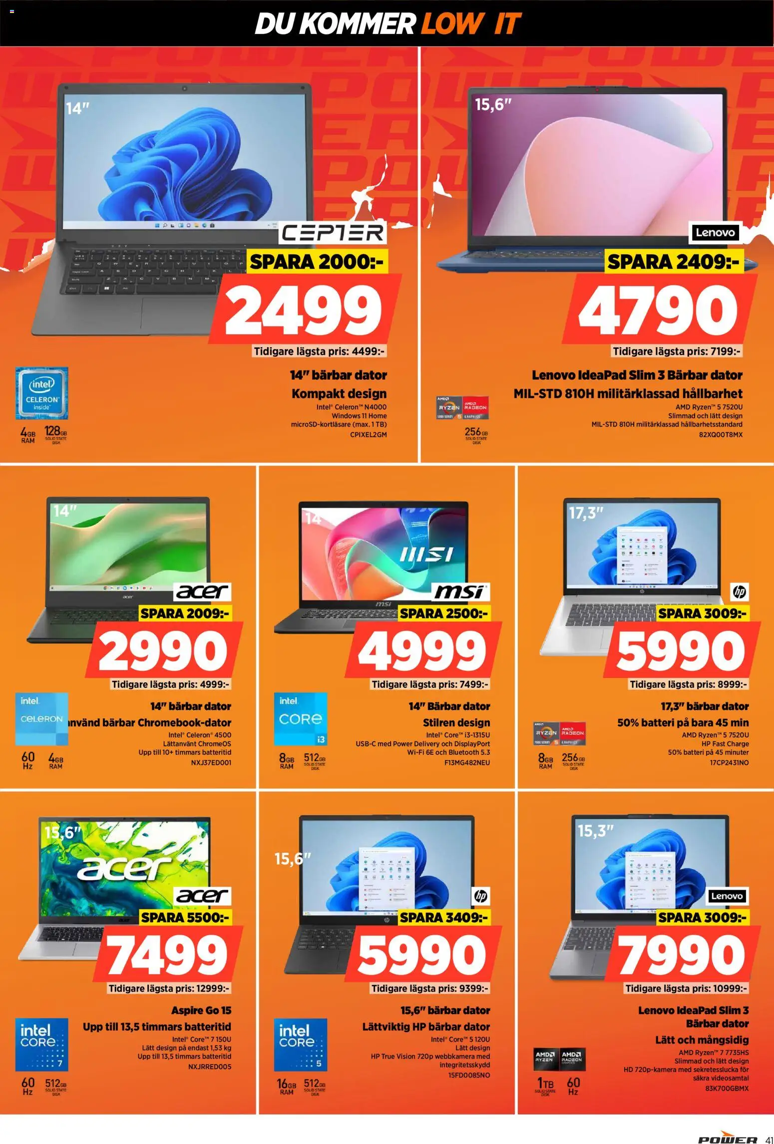 Power reklamblad aktuell från 15.12.2025 | Sida: 41 | Produkter: Batteri, Dator, Wifi, Webbkamera