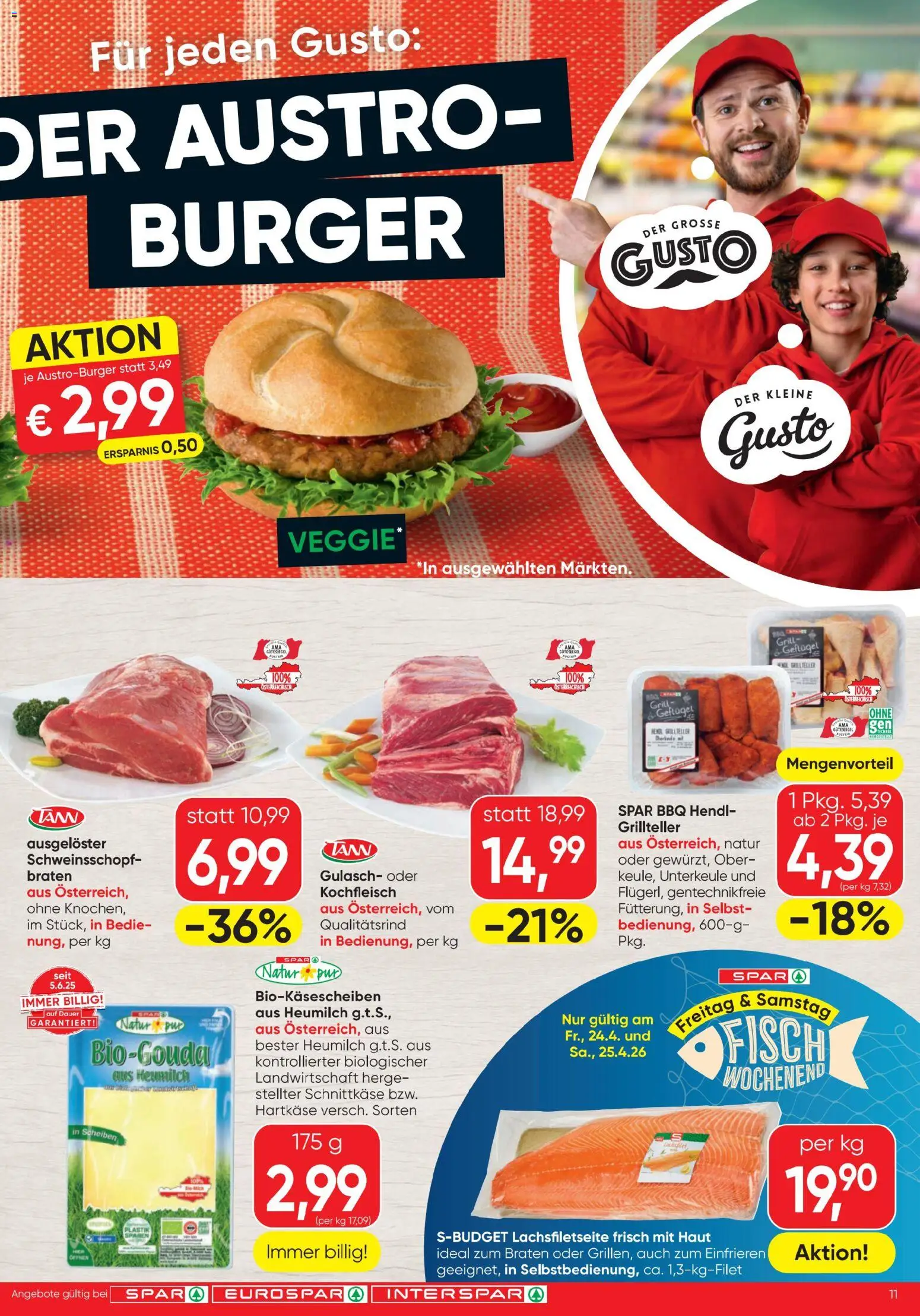 Spar - Flugblatt gültig ab 23.04.2026 | Seite: 11 | Produkte: Grill, Fisch