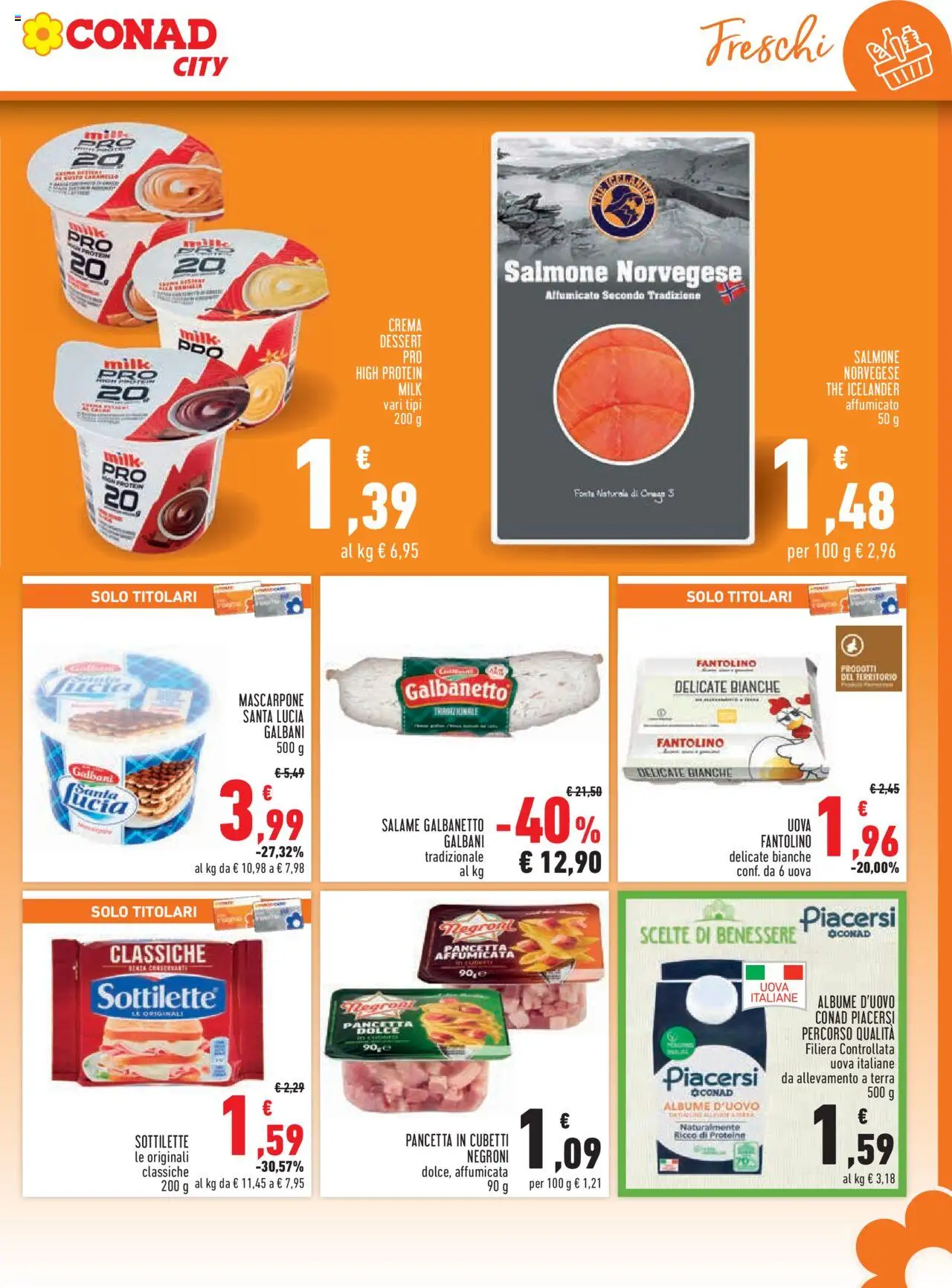 Volantino Conad del 11.09.2025 | Pagina: 9 | Prodotti: Uova, Salame, Salmone, The
