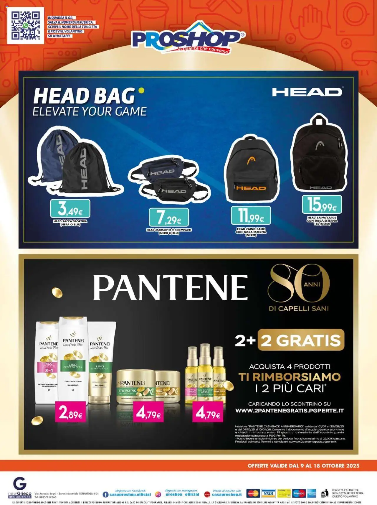 Volantino Proshop del 09.10.2025 | Pagina: 8 | Prodotti: Shampoo, Zaino, Cocco, Terra