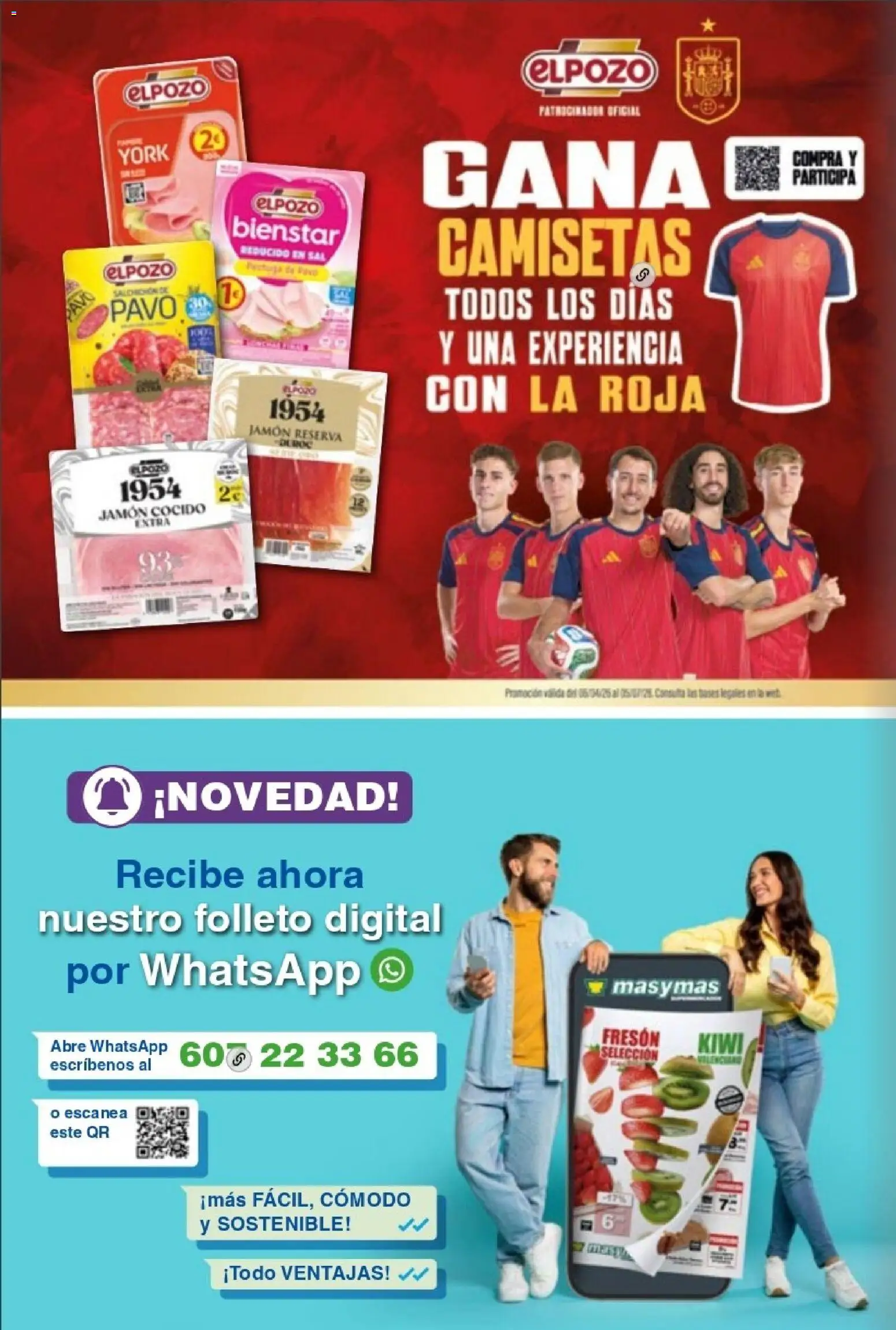 Masymas folleto │ válido desde el 24.04.2026 | Página: 6 | Productos: Jamón, Jamón cocido, Kiwi