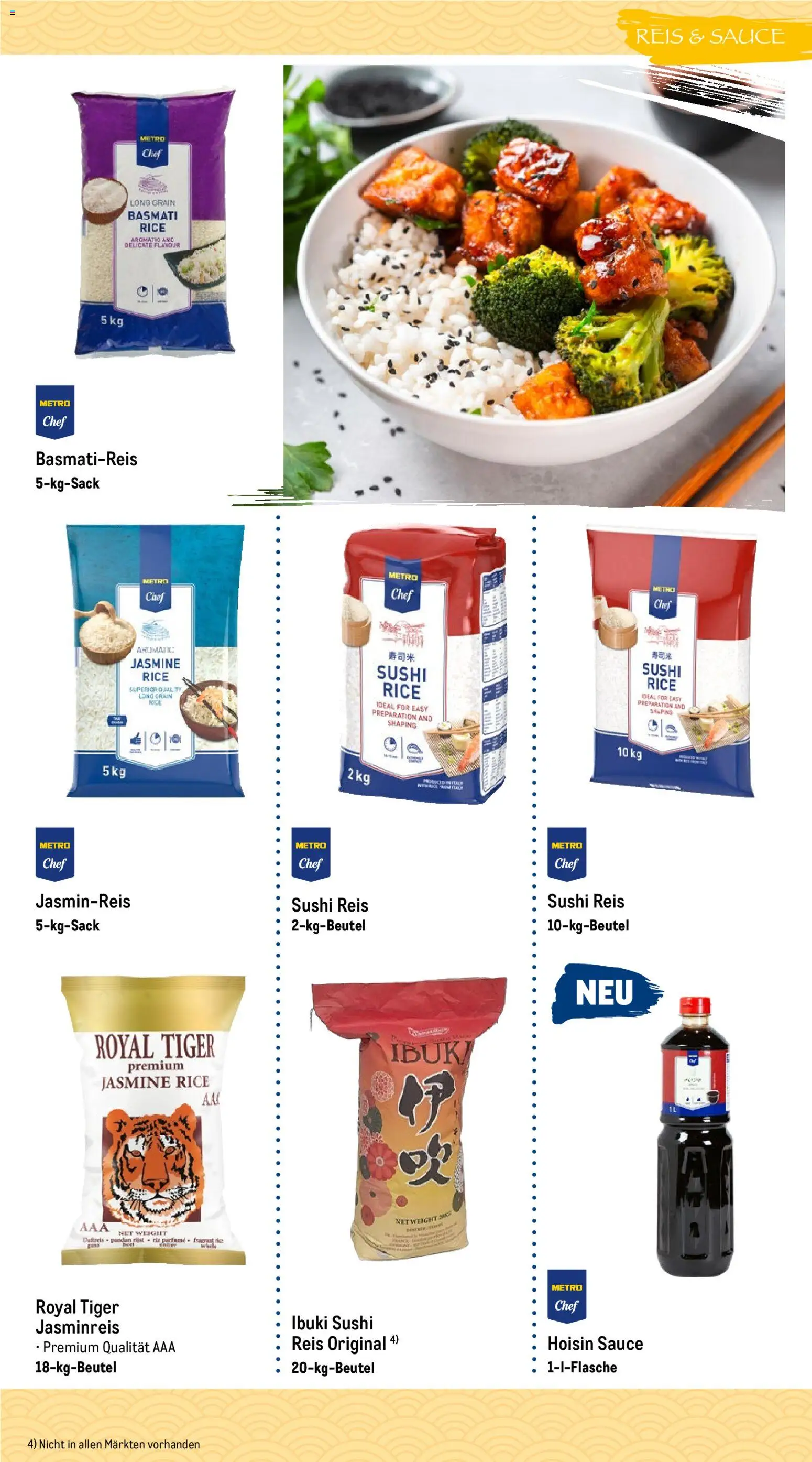 Metro Highlights Asiatische Gastronomie – gültig ab 01.01.2026 | Seite: 9 | Produkte: Basmatireis, Jasminreis, Reis