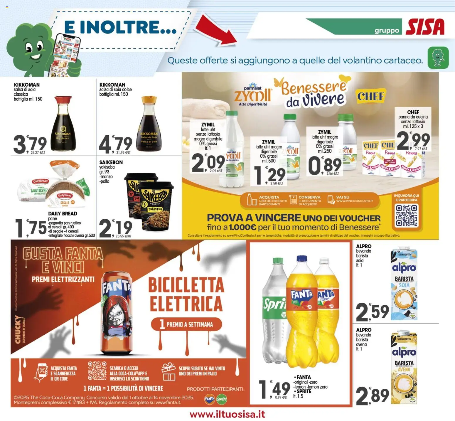 Volantino SISA del 24.10.2025 | Pagina: 15 | Prodotti: Cereali, Salsa, Latte, Bottiglia