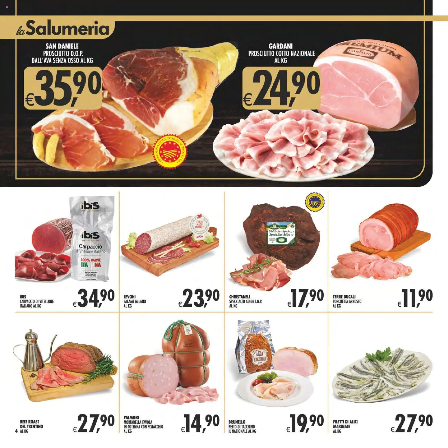 Volantino Decò del 17.04.2026 | Pagina: 4 | Prodotti: Speck, Arrosto, Prosciutto Cotto, Alici