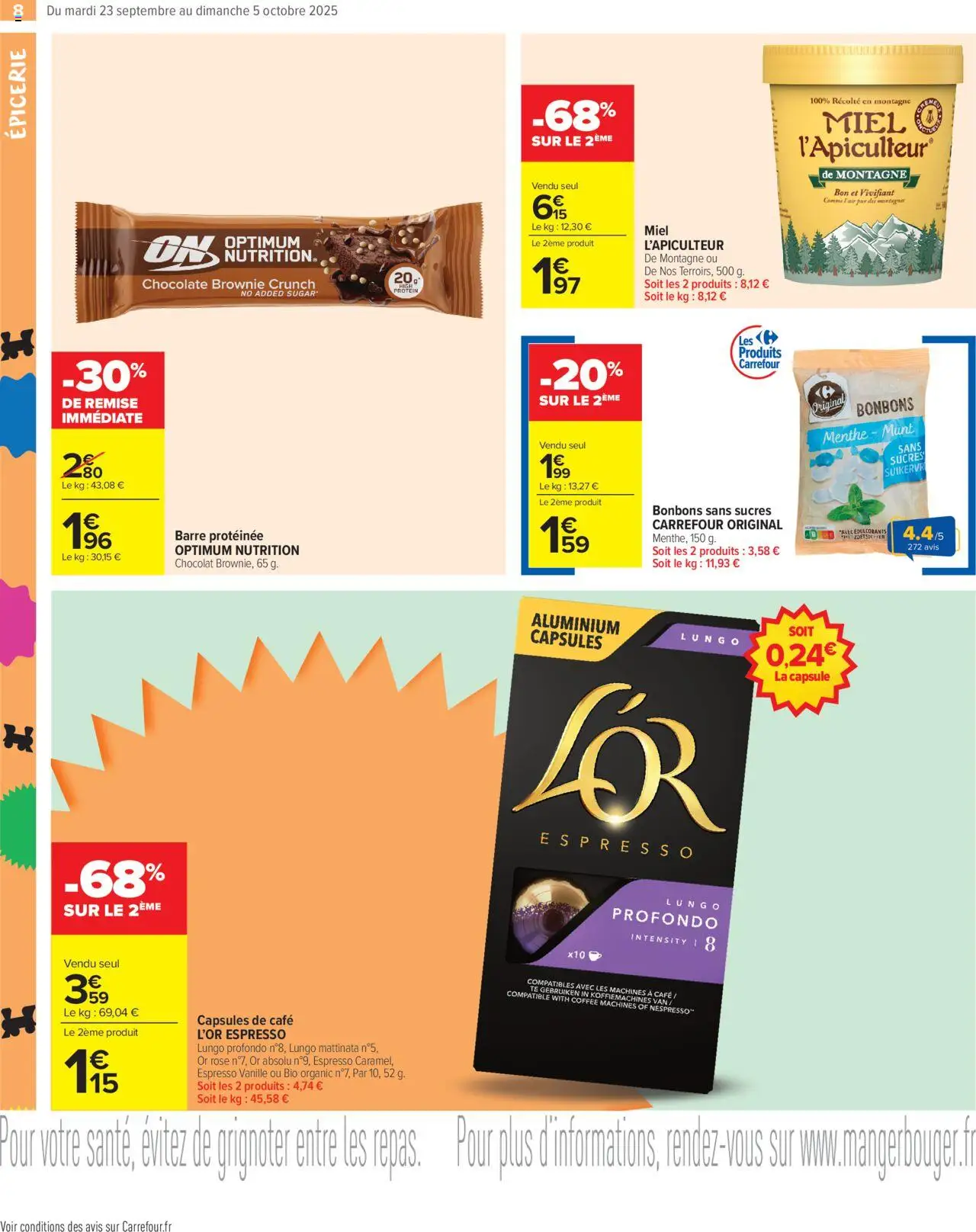  | Page: 10 | Produits: Capsules de cafe L'Or, Miel, Café, Chocolat