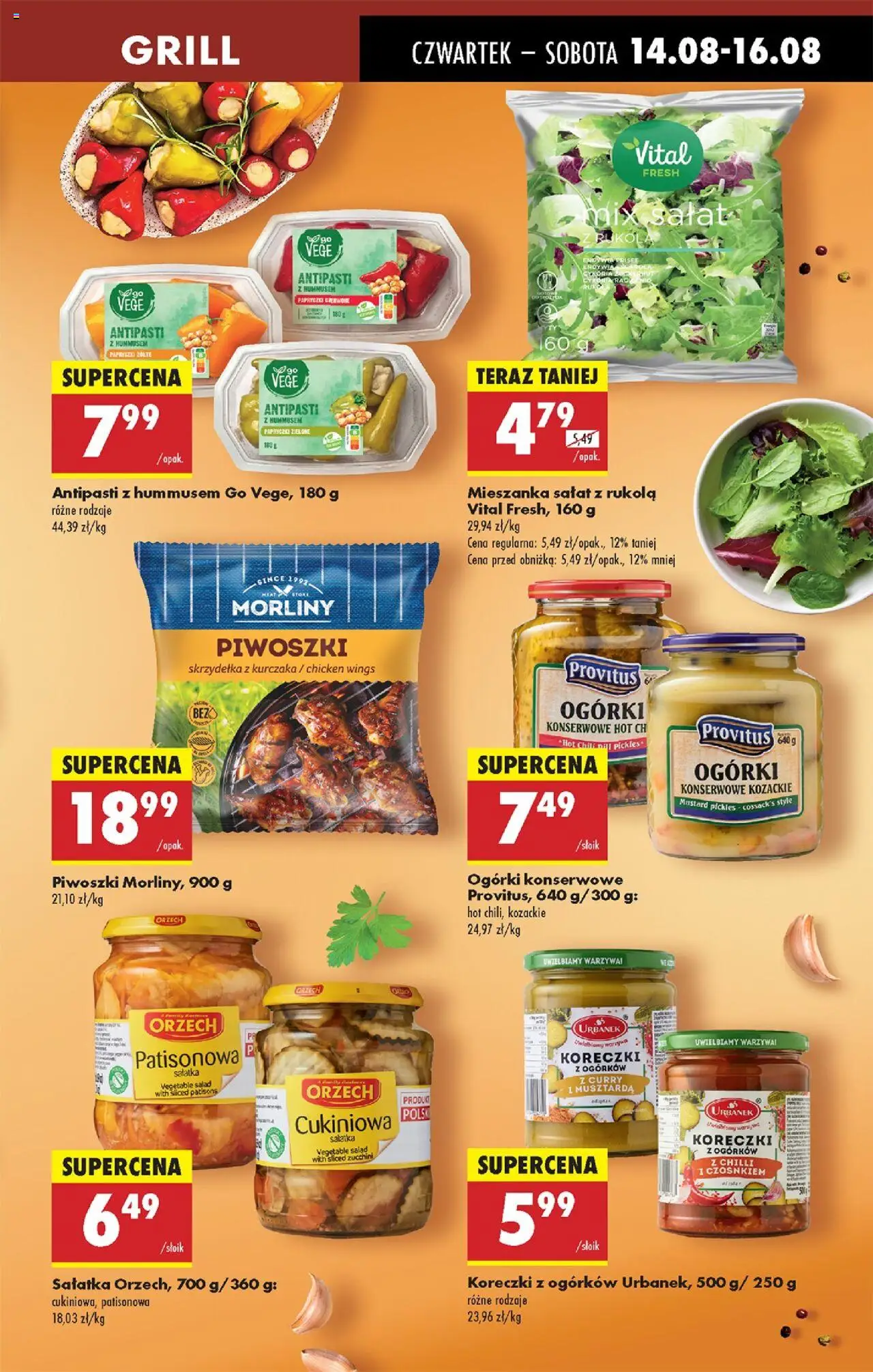 Biedronka gazetka - Oferta w tym tygodniu od 14.08.2025 | Strona: 25 | Produkty: Grill, Rukola, Musztarda, Ogórki