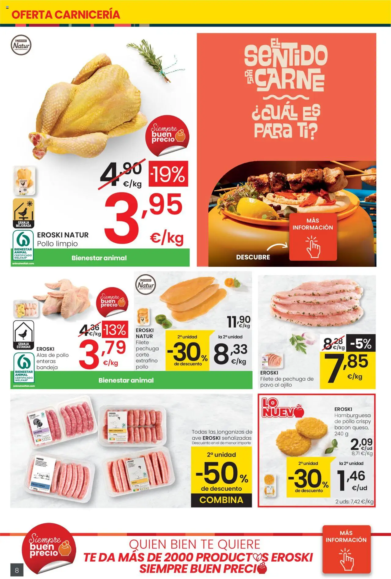 Eroski - Ofertón │ válido desde el 18.09.2025 | Página: 8 | Productos: Té, Longaniza, Filete, Bandeja