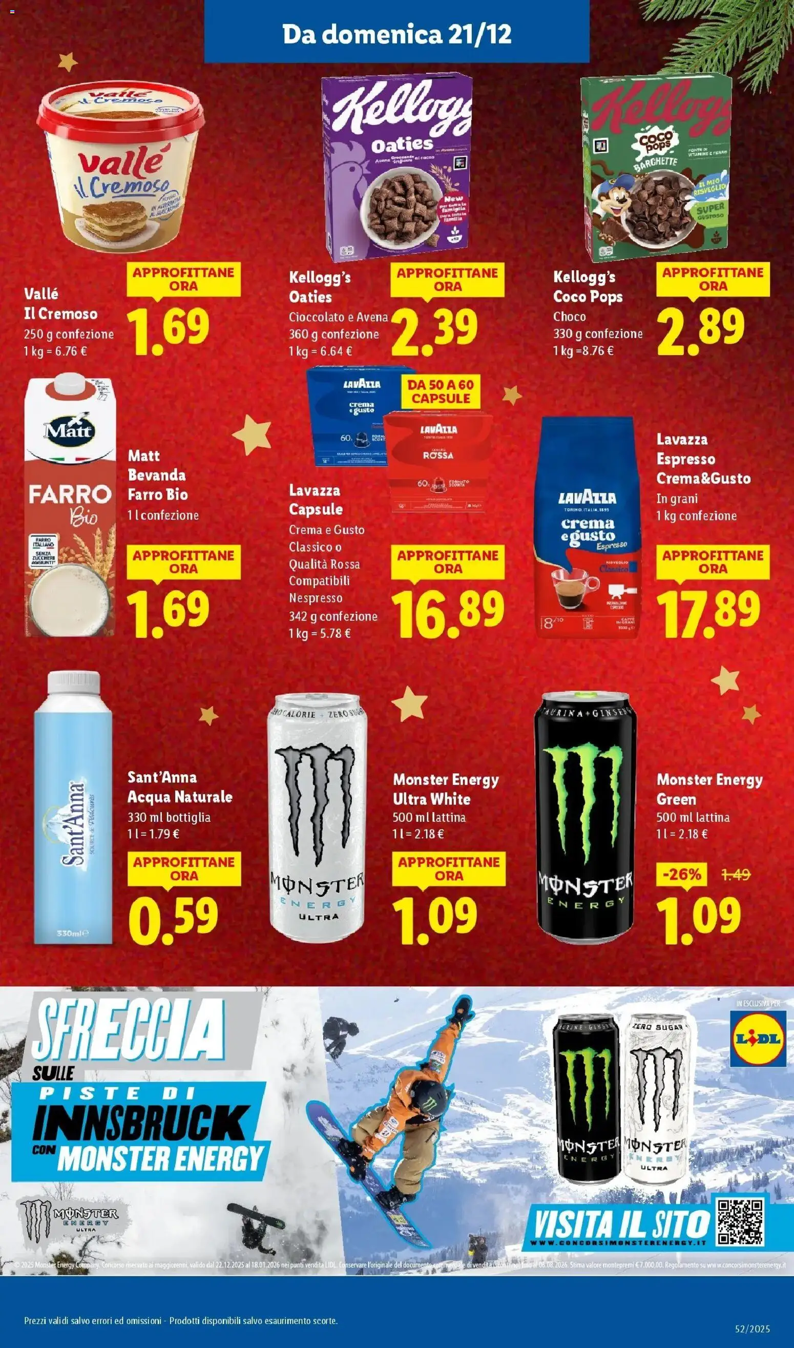 LIDL volantino della prossima settimana dal ﻿20/12/2025﻿ 📣 | Pagina: 21 | Prodotti: Cioccolato, Acqua, Acqua naturale, Cacao