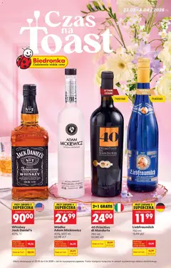 Náhled letáku Biedronka Polsko leták - Czas na toast od 23.03.2026 | Strana: 1 | Produkty: Whiskey, Primitivo, Jack Daniel’s