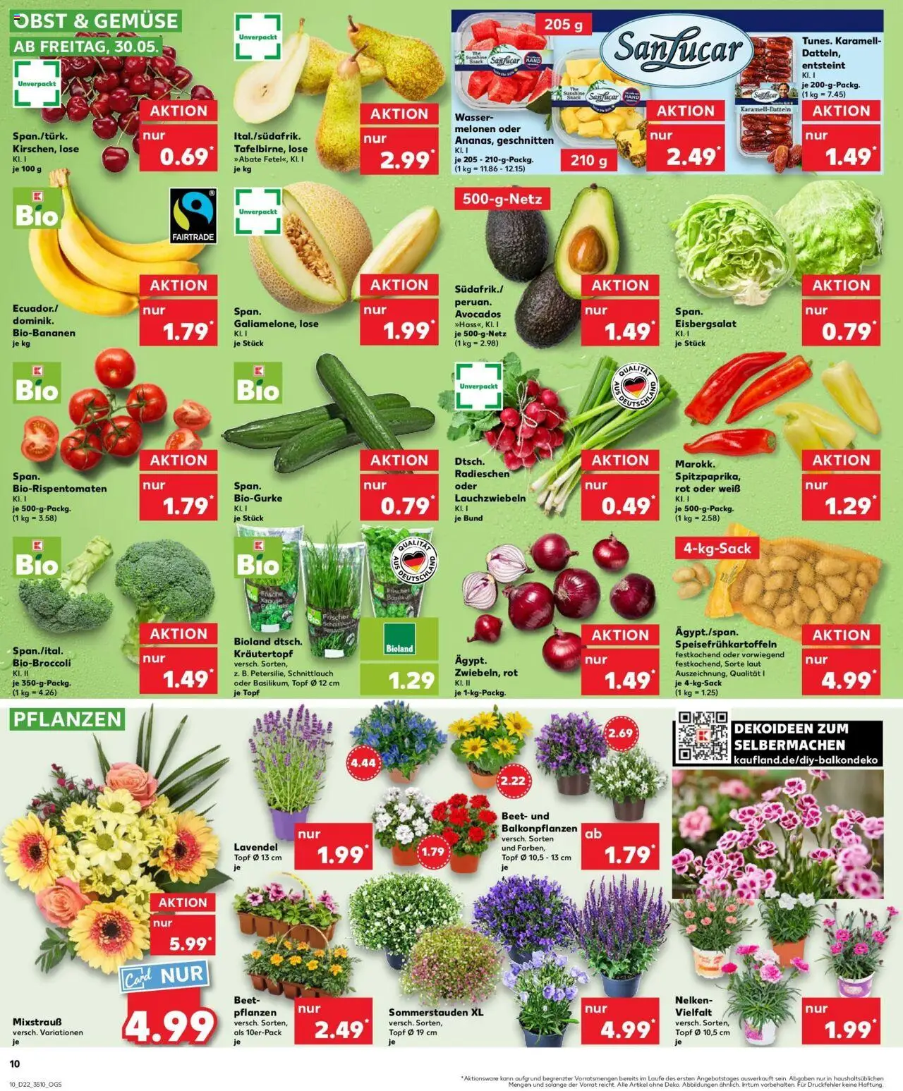 Kaufland prospekt Berlin	 - gültig ab dem 29.05.2025 | Seite: 10 | Produkte: Wasser, Gemüse, Obst, Lavendel