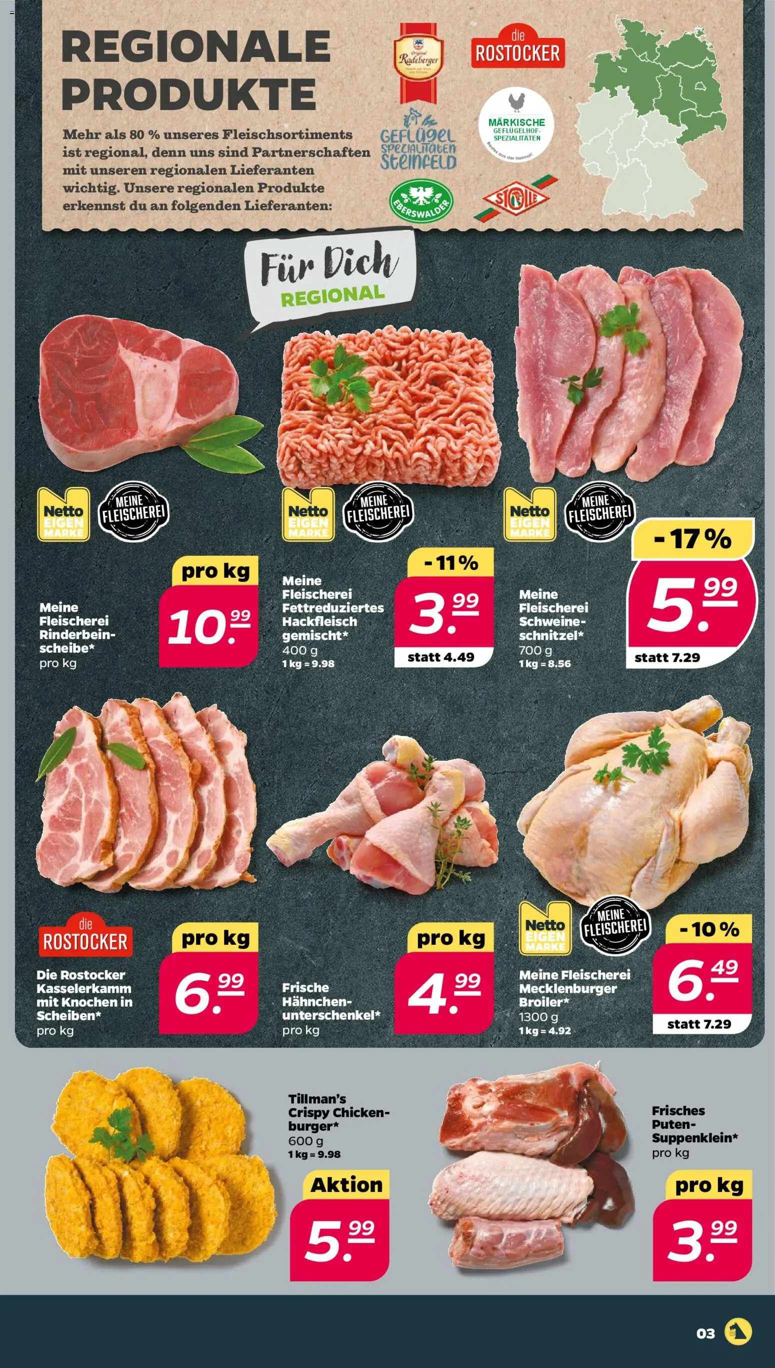 Netto Prospekt 	 – gültig ab 05.01.2026 | Seite: 3 | Produkte: Hahnchen, Hackfleisch