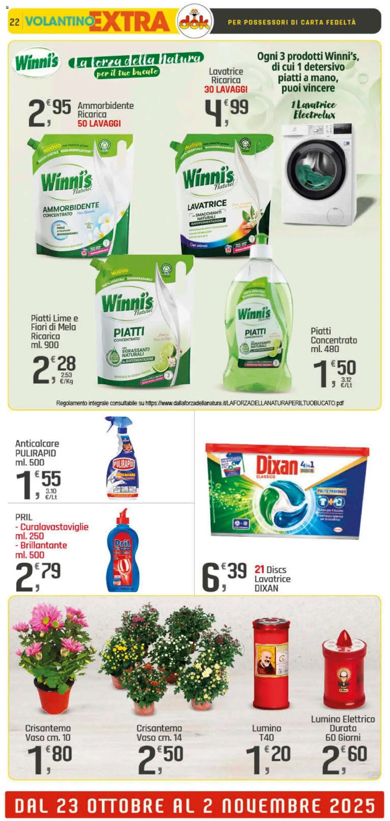Volantino DOK del 23.10.2025 | Pagina: 22 | Prodotti: Ammorbidente, Anticalcare, Lime, Vaso