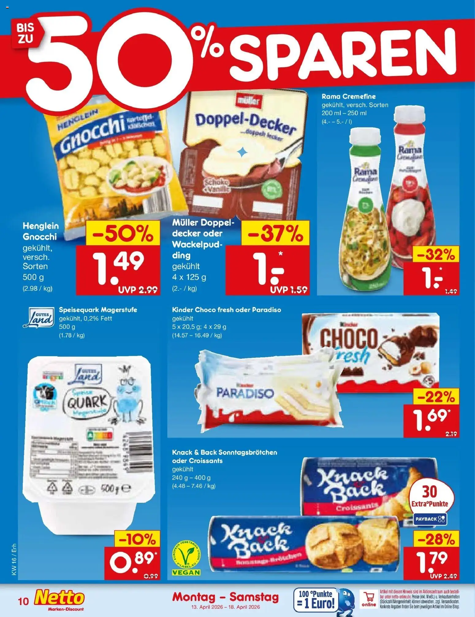 Netto Marken-Discount Prospekt Metten	 – gültig ab 13.04.2026 | Seite: 12 | Produkte: Rama, Quark, Rama cremefine, Speisequark