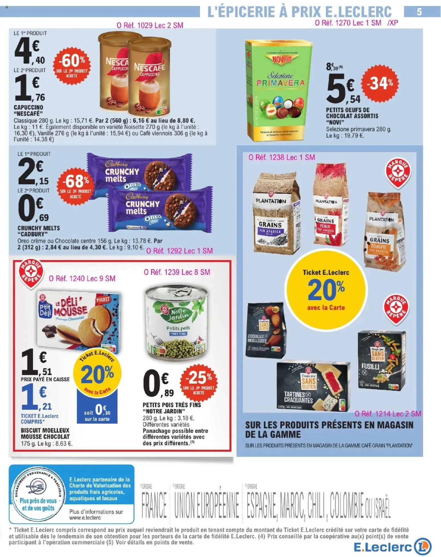 {H1} | Page: 5 | Produits: Noisette, Café en grains, Café, Crème