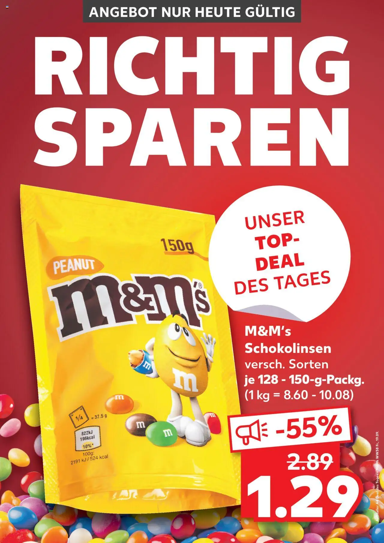Kaufland prospekt Kiel	 – gültig ab 19.09.2025 | Seite: 1 | Produkte: Top, M&M's