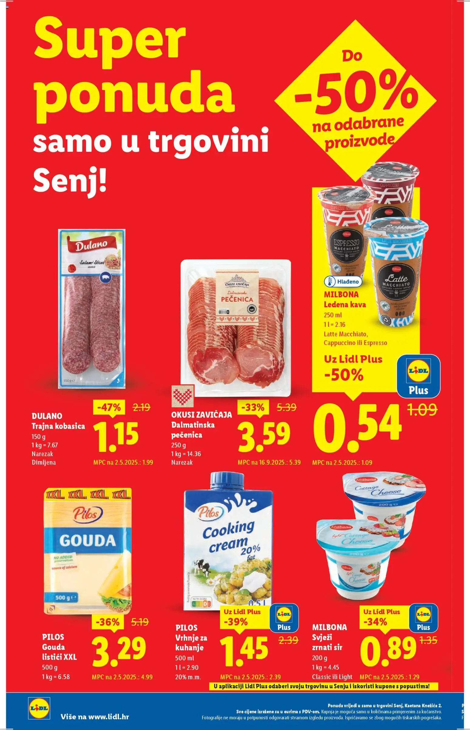 Lidl katalog | vrijedi od 23.02.2026 | Stranica: 2 | Proizvodi: Vrhnje za kuhanje, Ledena kava, Kobasica, Cappuccino