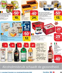 Carrefour folder week 51 - Voorbeeld van een folder van Carrefour, geldig van 17.12.2025 | Pagina: 29 | Producten: Bier, Gin, Darált marhahús, Beltéri ajtó