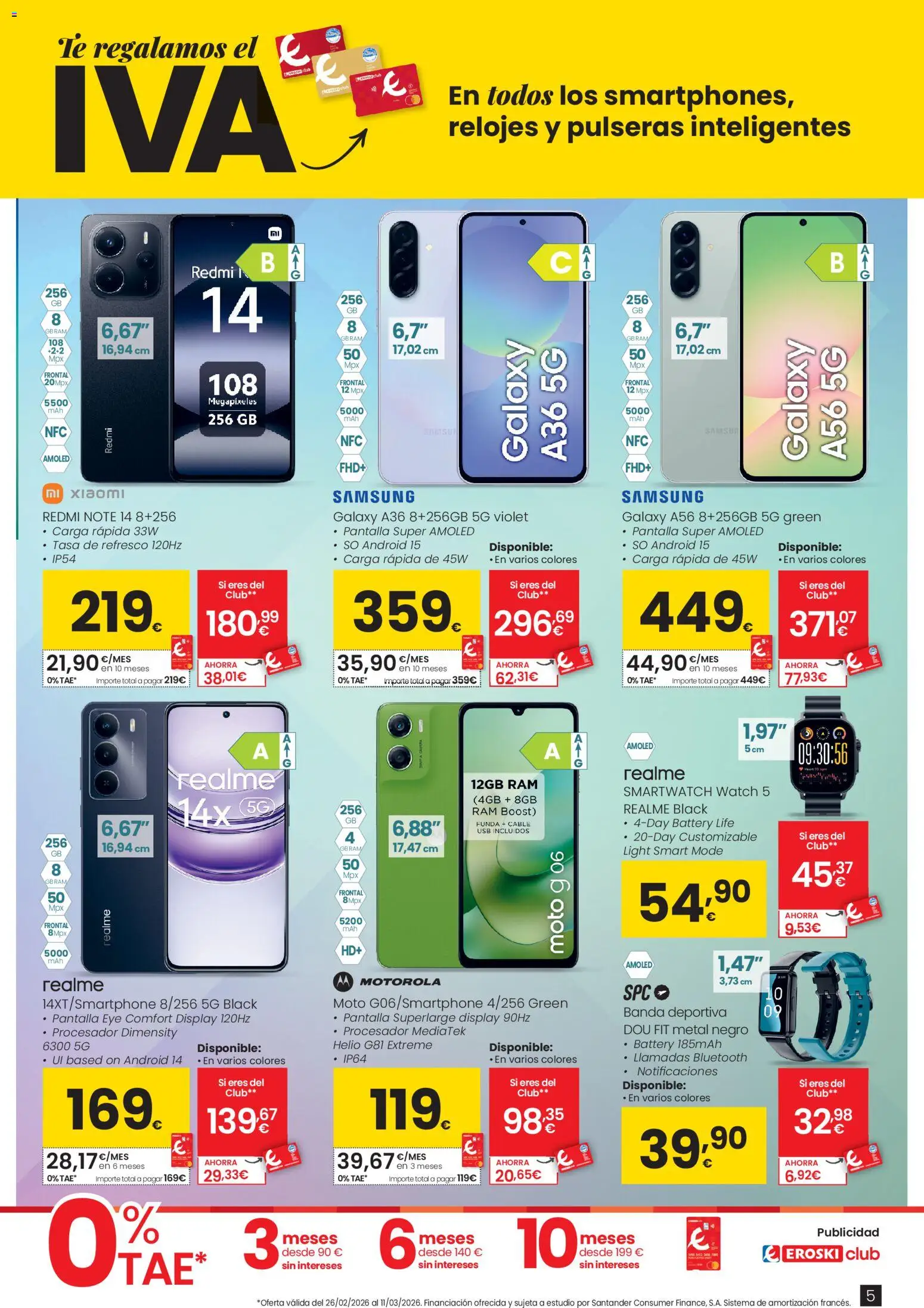 Eroski - Oh Qué tecno │ válido desde el 26.02.2026 | Página: 5 | Productos: Té, Cable, Funda, USB