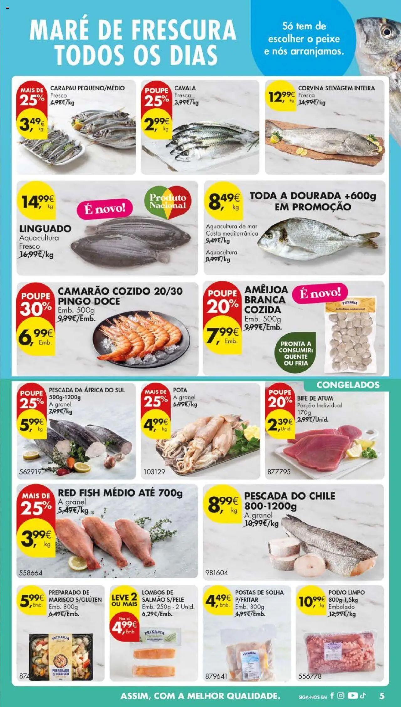 Pingo Doce folheto │ válido de 21.10.2025 | Página: 11 | Produtos: Pescada, Polvo, Linguado, Peixe