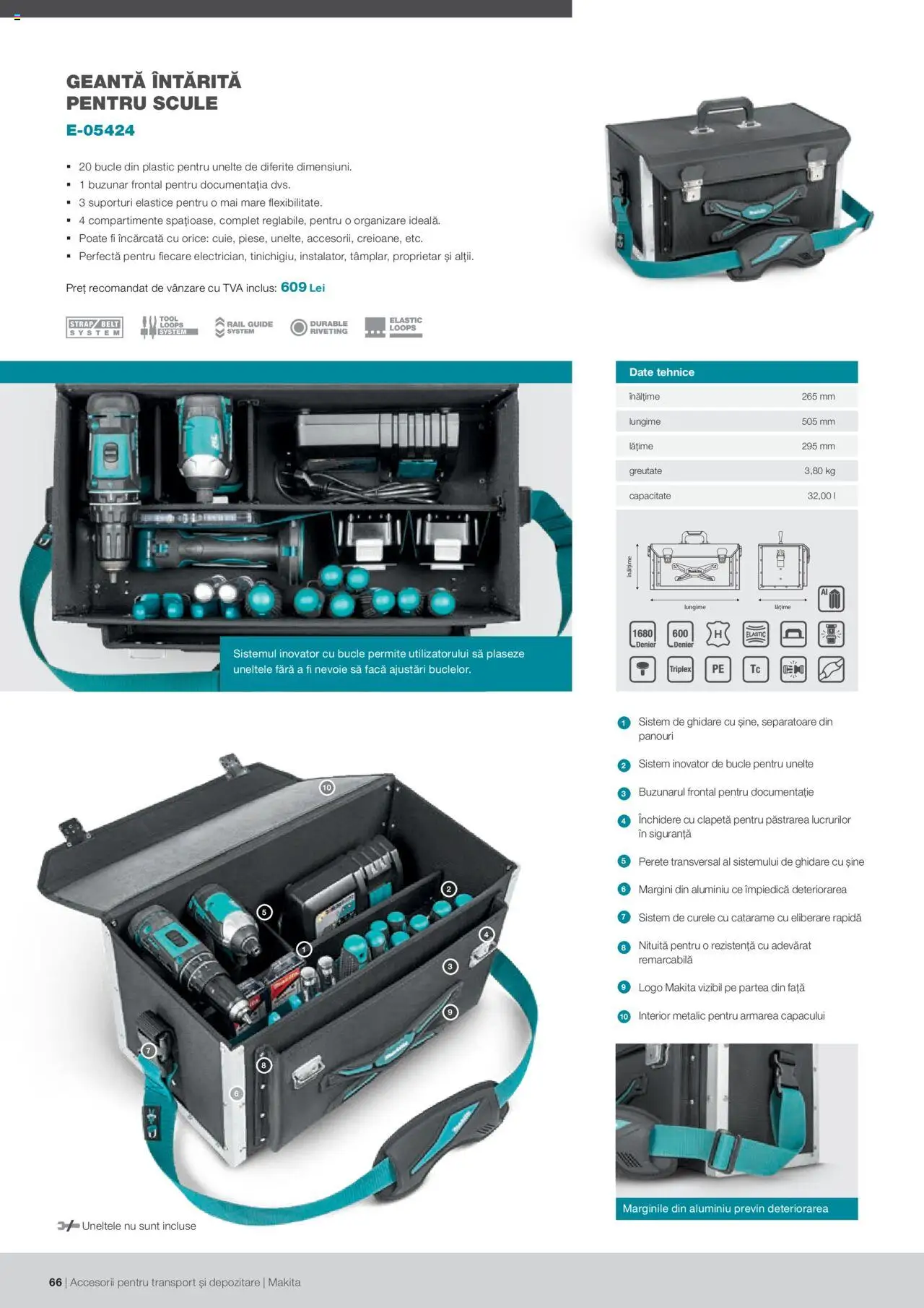 Makita catalog - Accesorii pentru transport si depozitare   – valabil de la 06.09.2021 | Pagină: 66