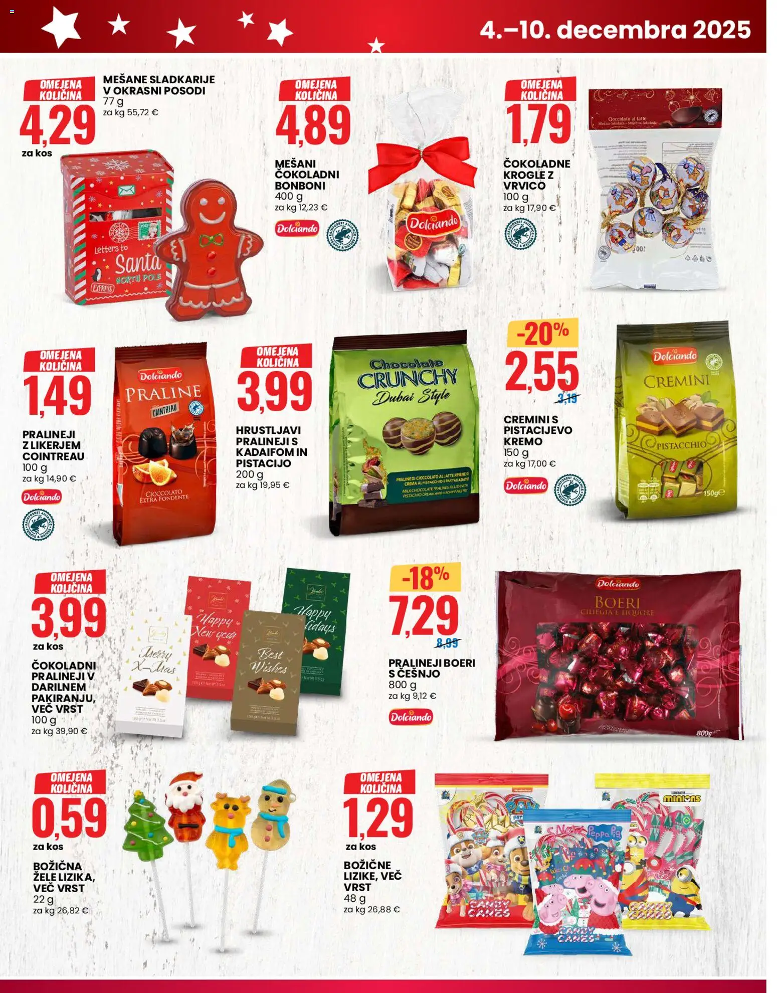 Novi Eurospin katalog ponudbe – veljaven od 04.12.2025 | Stran: 3 | Izdelki: Bonboni, Kos