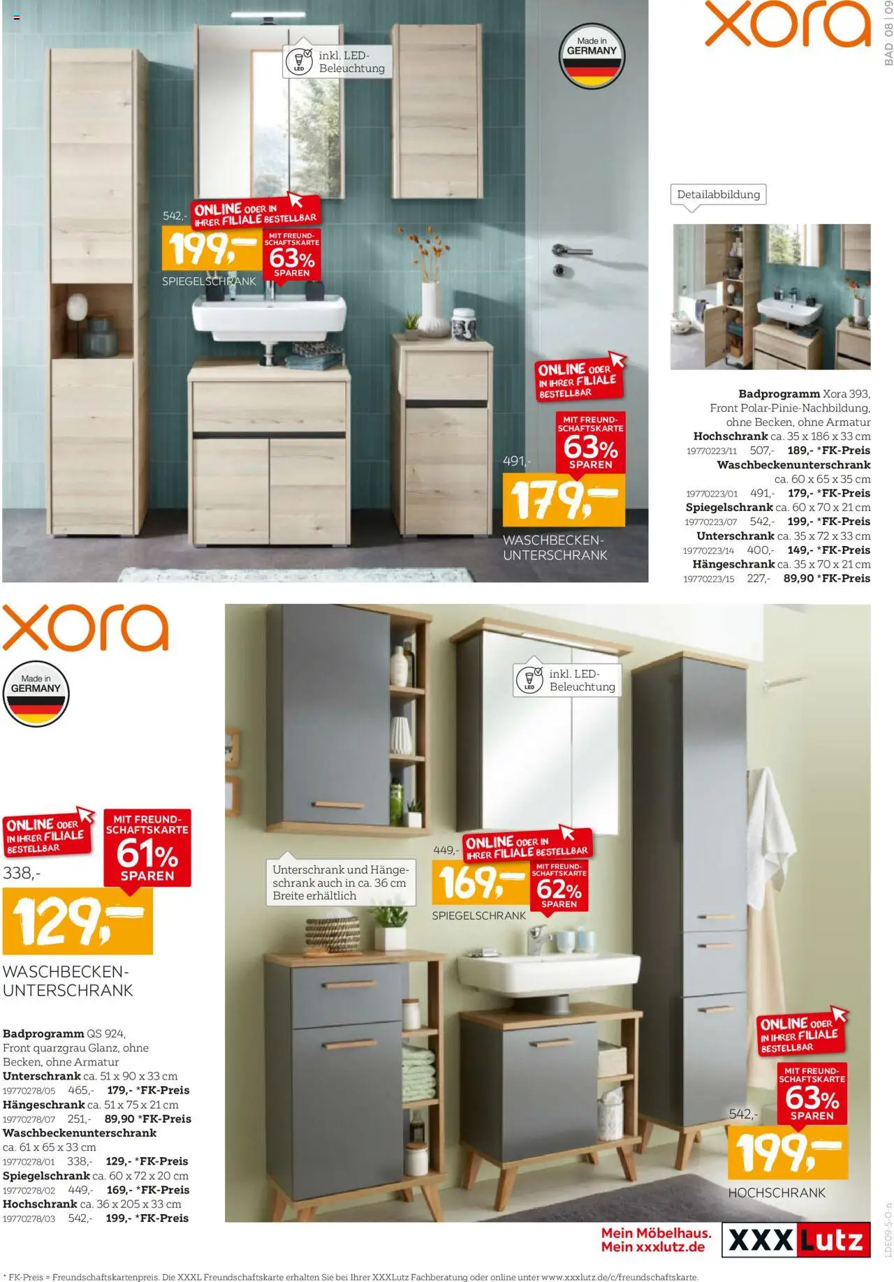 XXXL Lutz Bad Spezial - gültig ab dem 25.08.2025 | Seite: 9 | Produkte: Schrank, Bad, Armatur, Hochschrank