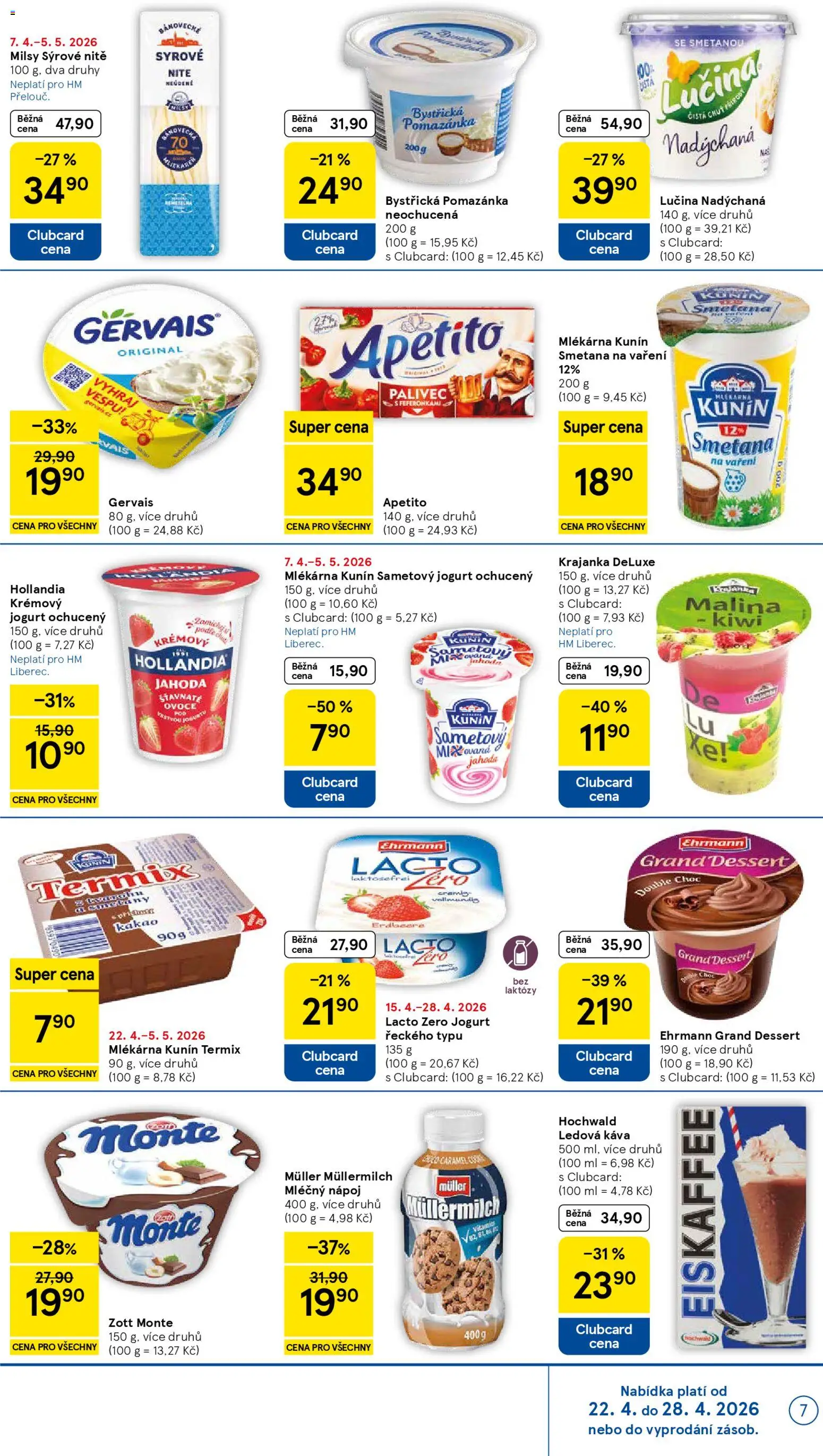 Tesco leták - Hypermarket od 22.04.2026 | Strana: 7 | Produkty: Pero, Termix, Eiskaffee, Kakao