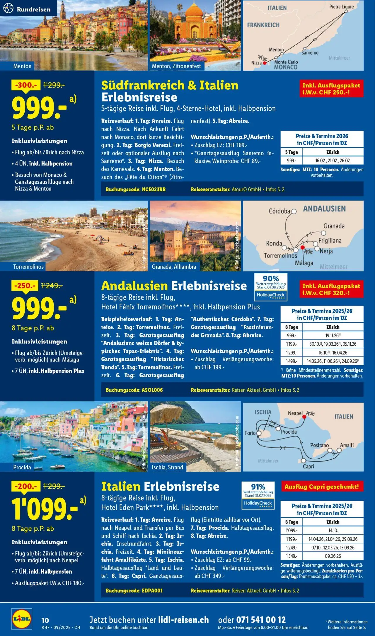 Lidl Aktionen Reisen September ab 30.08.2025 | Seite: 10 | Produkte: Uhr