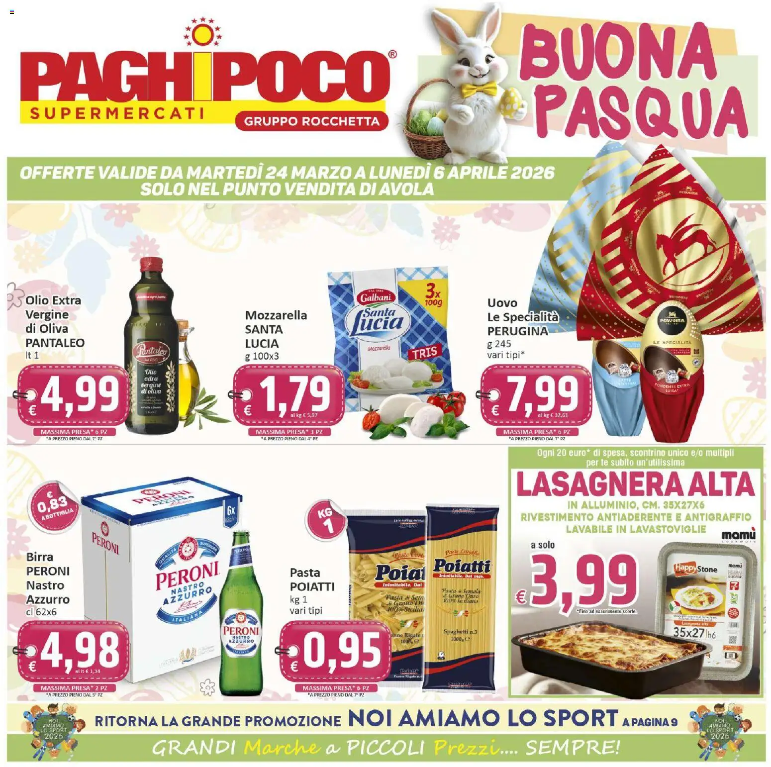 Volantino Paghi Poco del 24.03.2026 | Pagina: 1 | Prodotti: Tè, Pasta, Penne, Presa