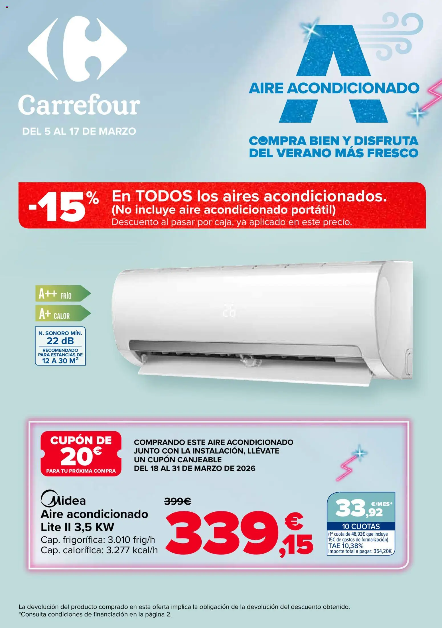 Carrefour Aire Acondicionado │ válido desde el 05.03.2026 | Página: 1 | Productos: Aire acondicionado