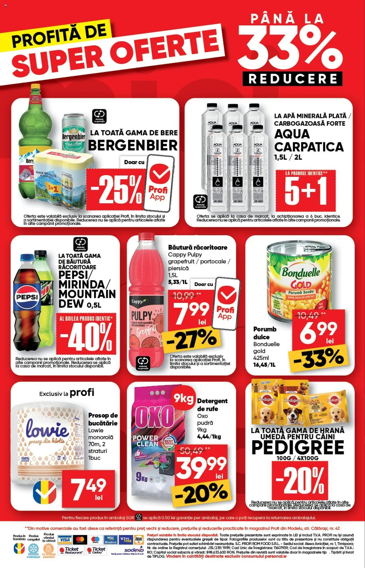 Noul catalog Profi – valabil de la 21.01.2026 | Pagină: 12 | Produse: Piersică, Yazı tahtası kalemi, Rom, Apă