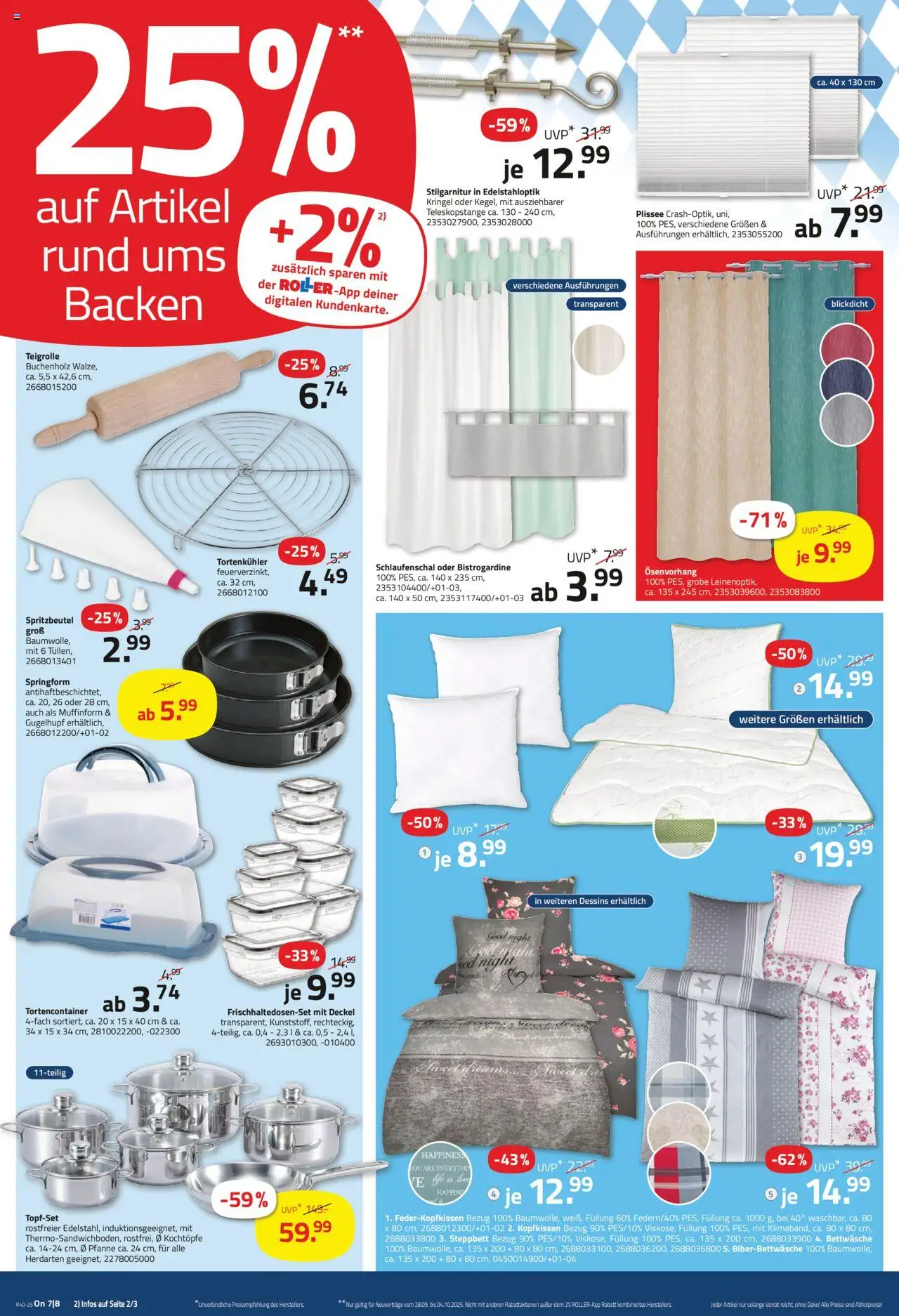 Roller Prospekt 	 – gültig ab 28.09.2025 | Seite: 12 | Produkte: Bettwäsche, Kopfkissen