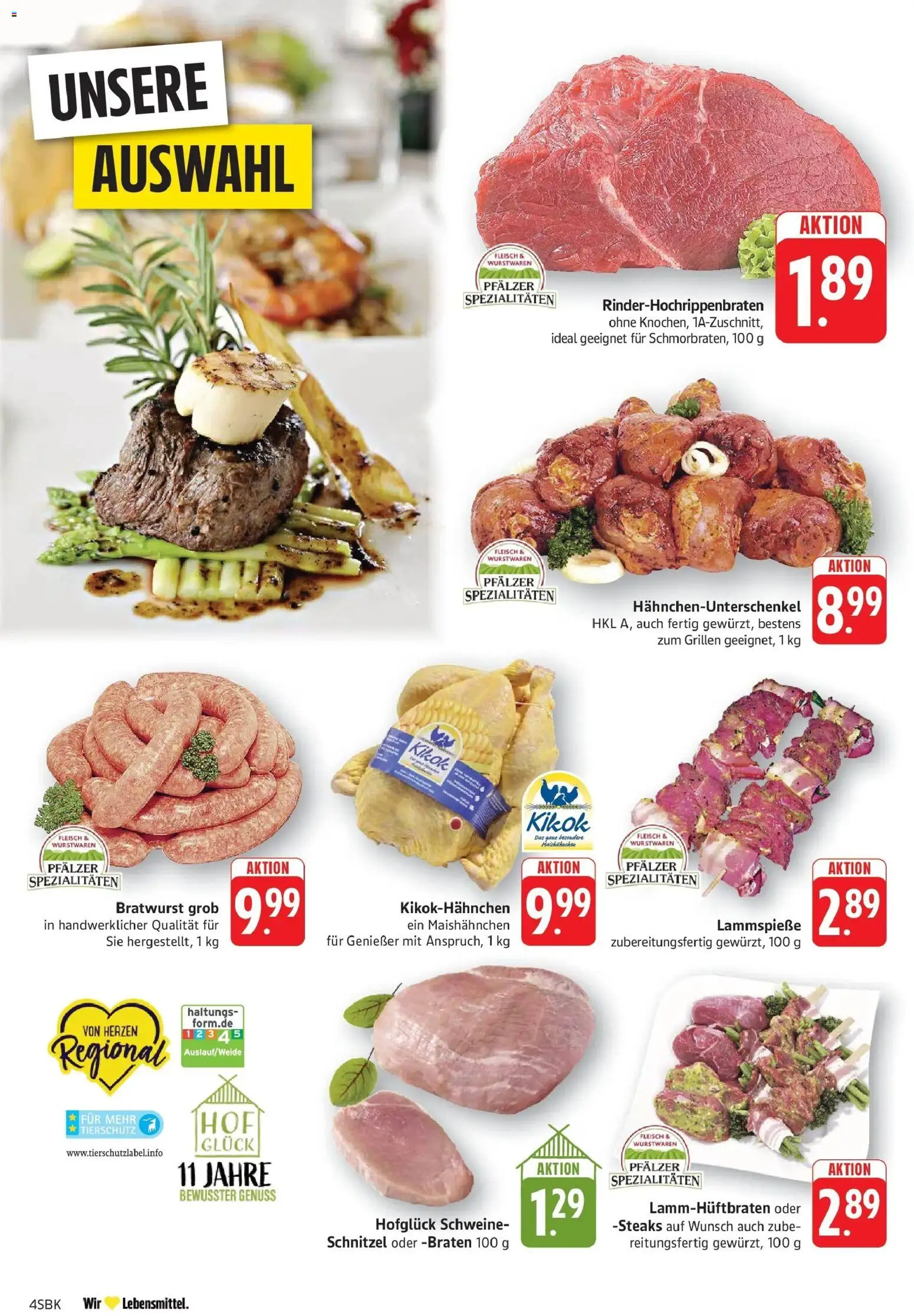 Edeka prospekt Walldorf	 – gültig ab 15.03.2026 | Seite: 4 | Produkte: Bratwurst, Schnitzel, Fleisch