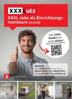 XXXLutz Jobs als Einrichtungs- monteure  ab 27.01.2026 gültig