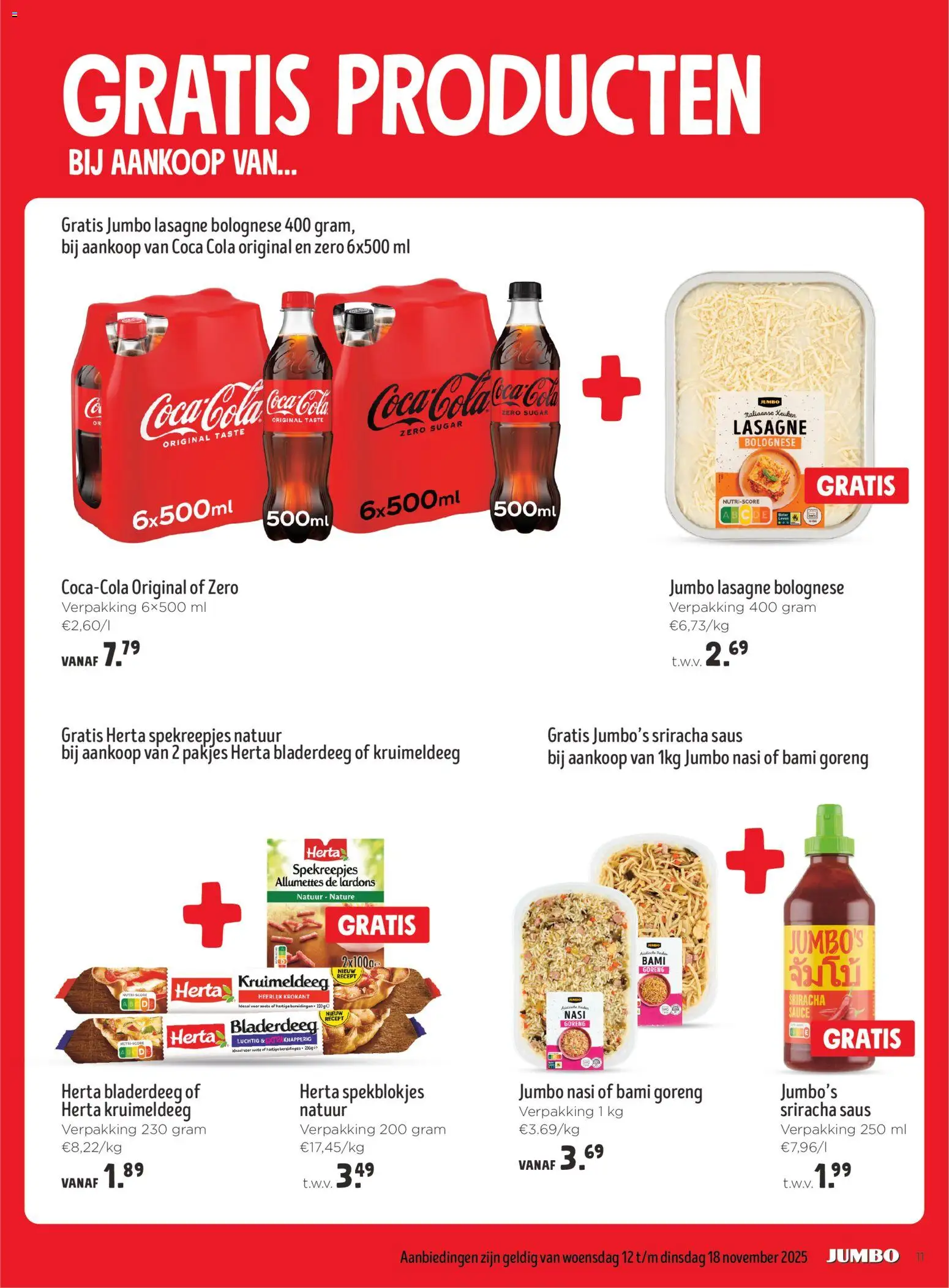 {H1} | Pagina: 11 | Producten: Coca Cola, Lasagne, Saus