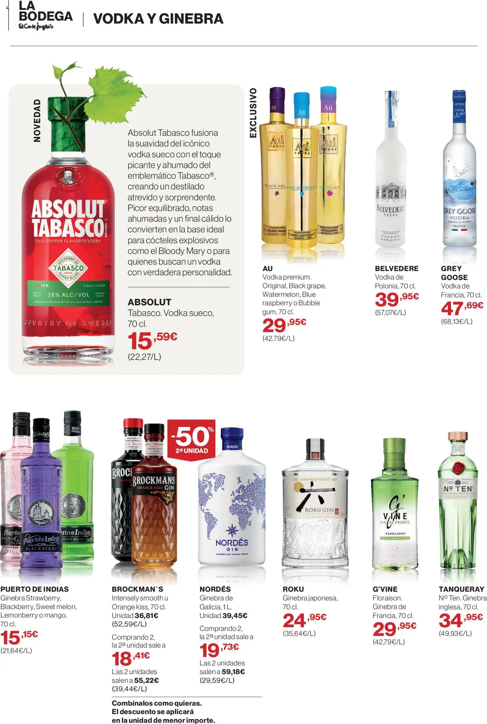 El Corte Inglés ofertas │ válido desde el 23.04.2026 | Página: 22 | Productos: Φορτιστής, Ginebra, Vodka, Ψωμί ολικής άλεσης