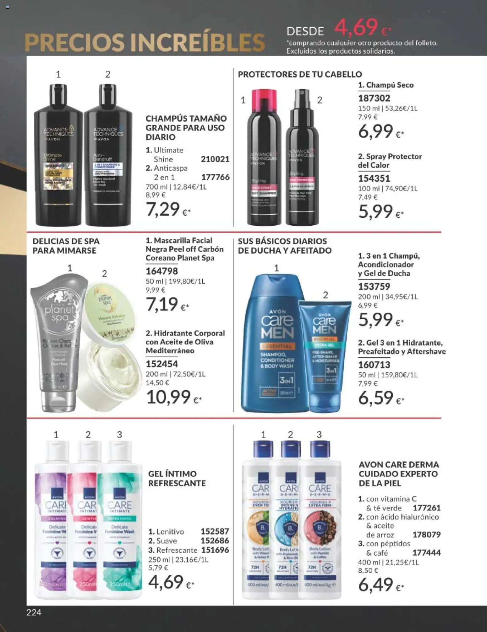 Catálogo AVON campaña 11 Black Friday │ válido desde el 01.11.2025 | Página: 224 | Productos: Gel de ducha, Aceite, Aceite de oliva, Μπλοκ τουαλέτας
