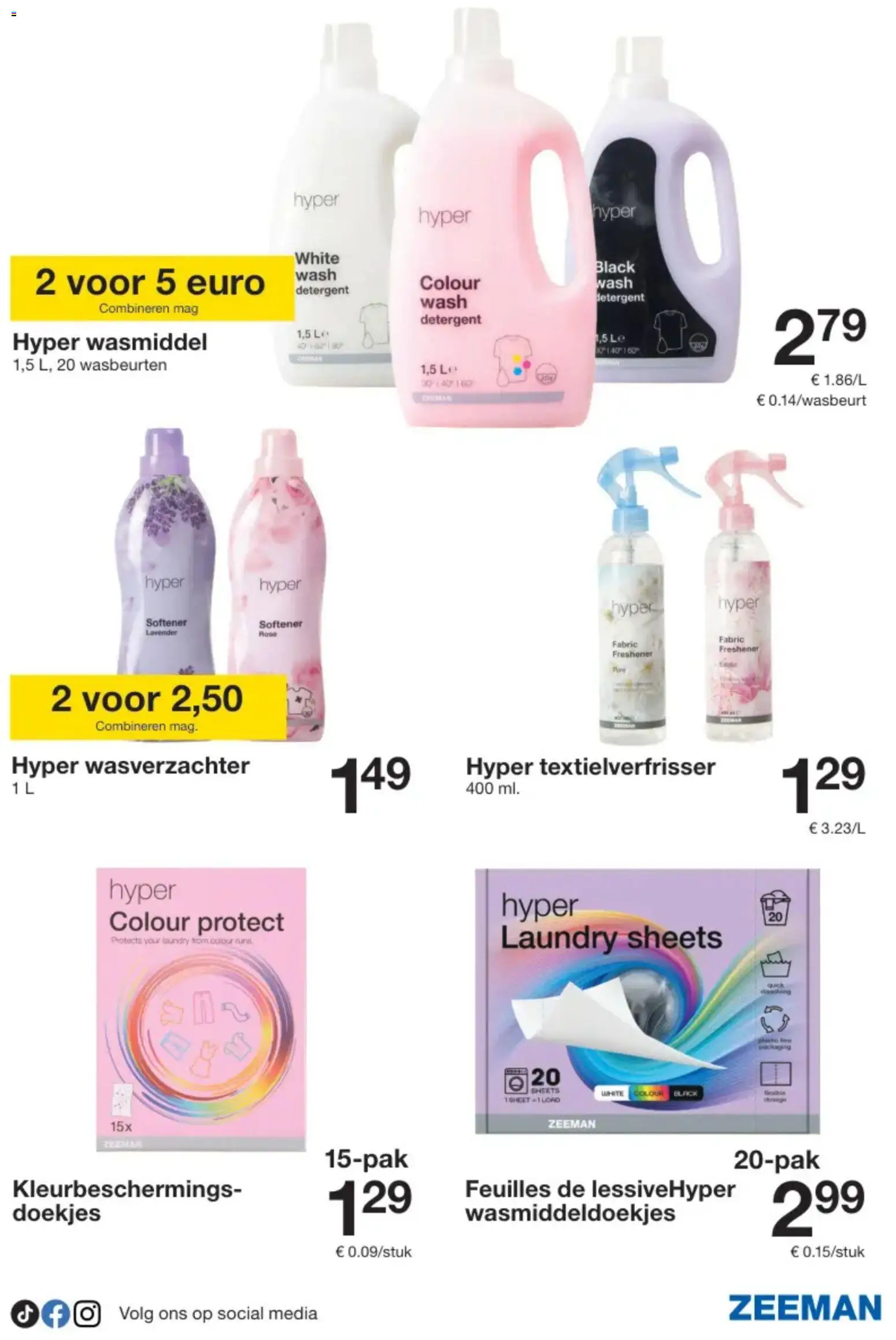 {H1} | Pagina: 3 | Producten: Wasmiddel, Wasverzachter