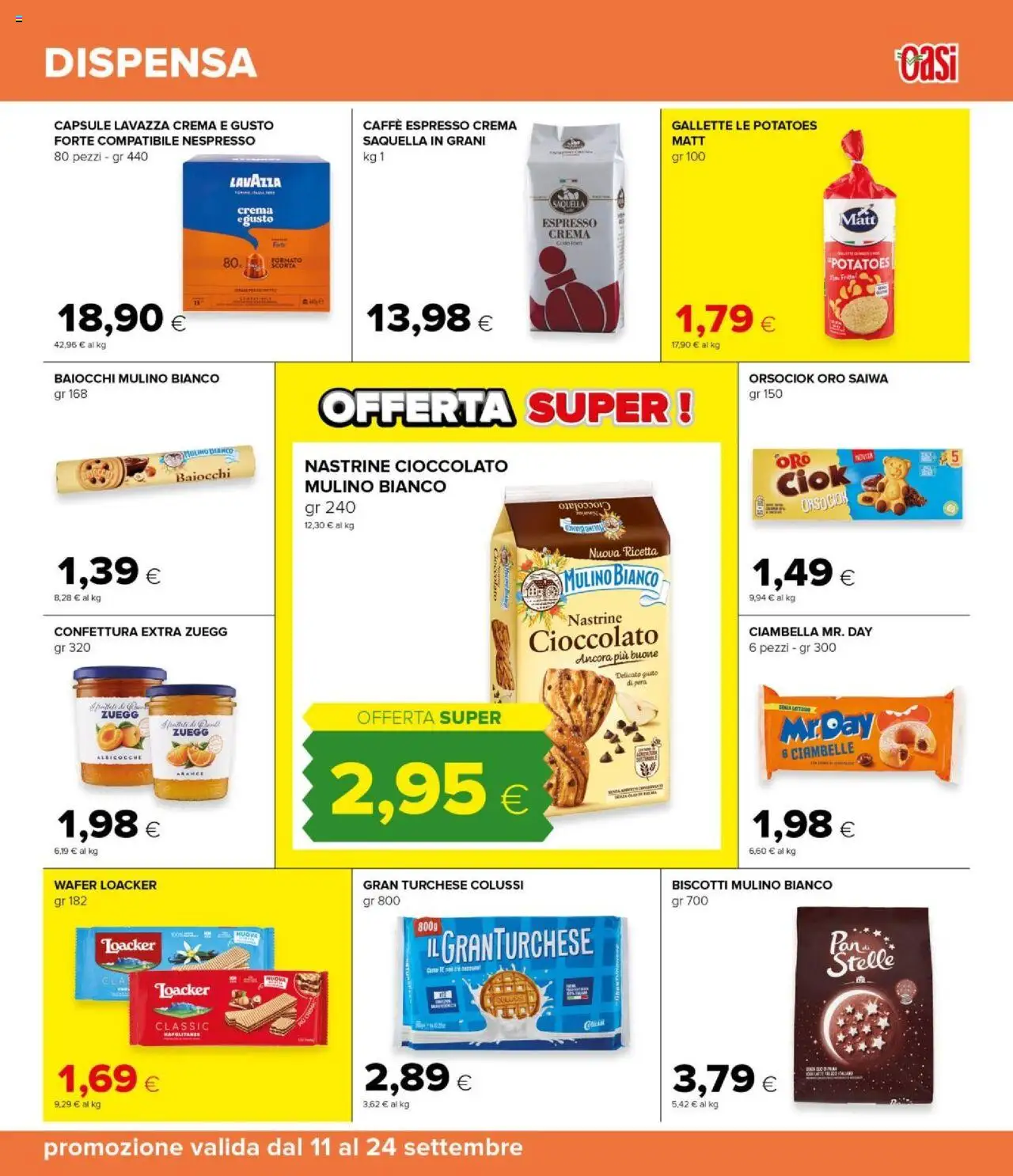 Volantino Oasi del 11.09.2025 | Pagina: 29 | Prodotti: Crema, Biscotti, Gallette, Albicocche
