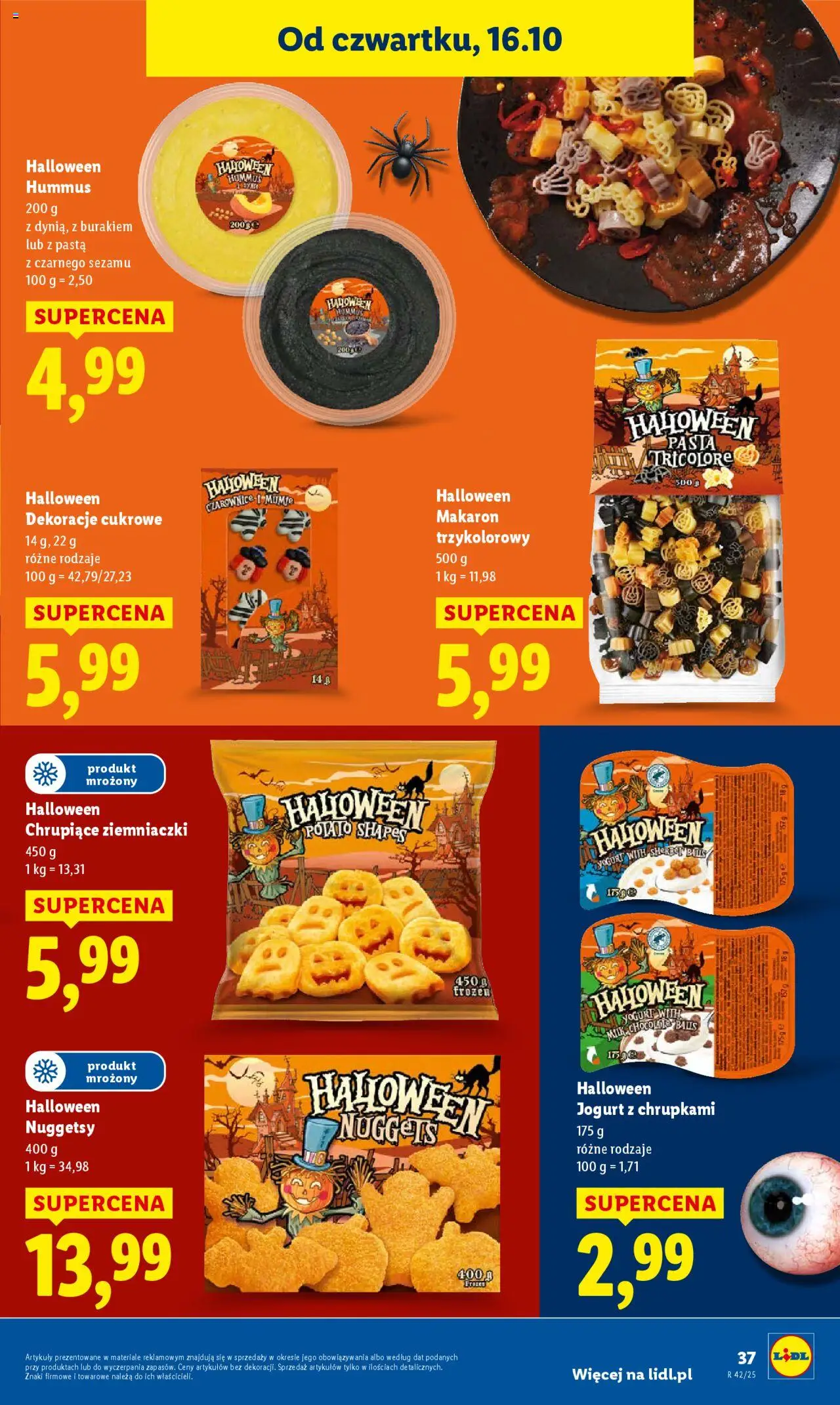 Lidl Gazetka od 16.10.2025 | Strona: 41 | Produkty: Ziemniaczki, Hummus, Nuggets, Makaron