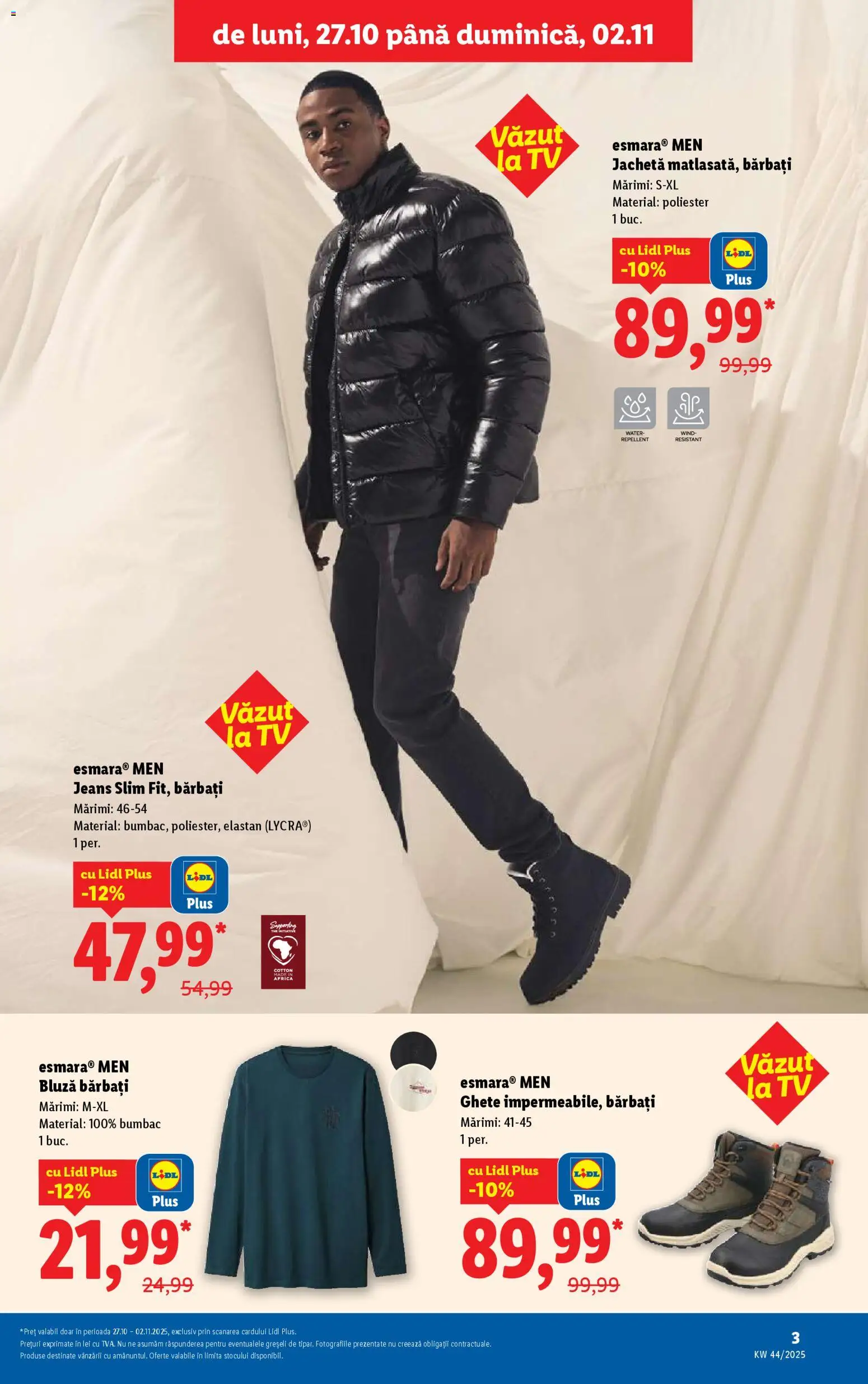 Noul catalog Lidl – valabil de la 27.10.2025 | Pagină: 3 | Produse: Jachetă, Bluză, Ghete