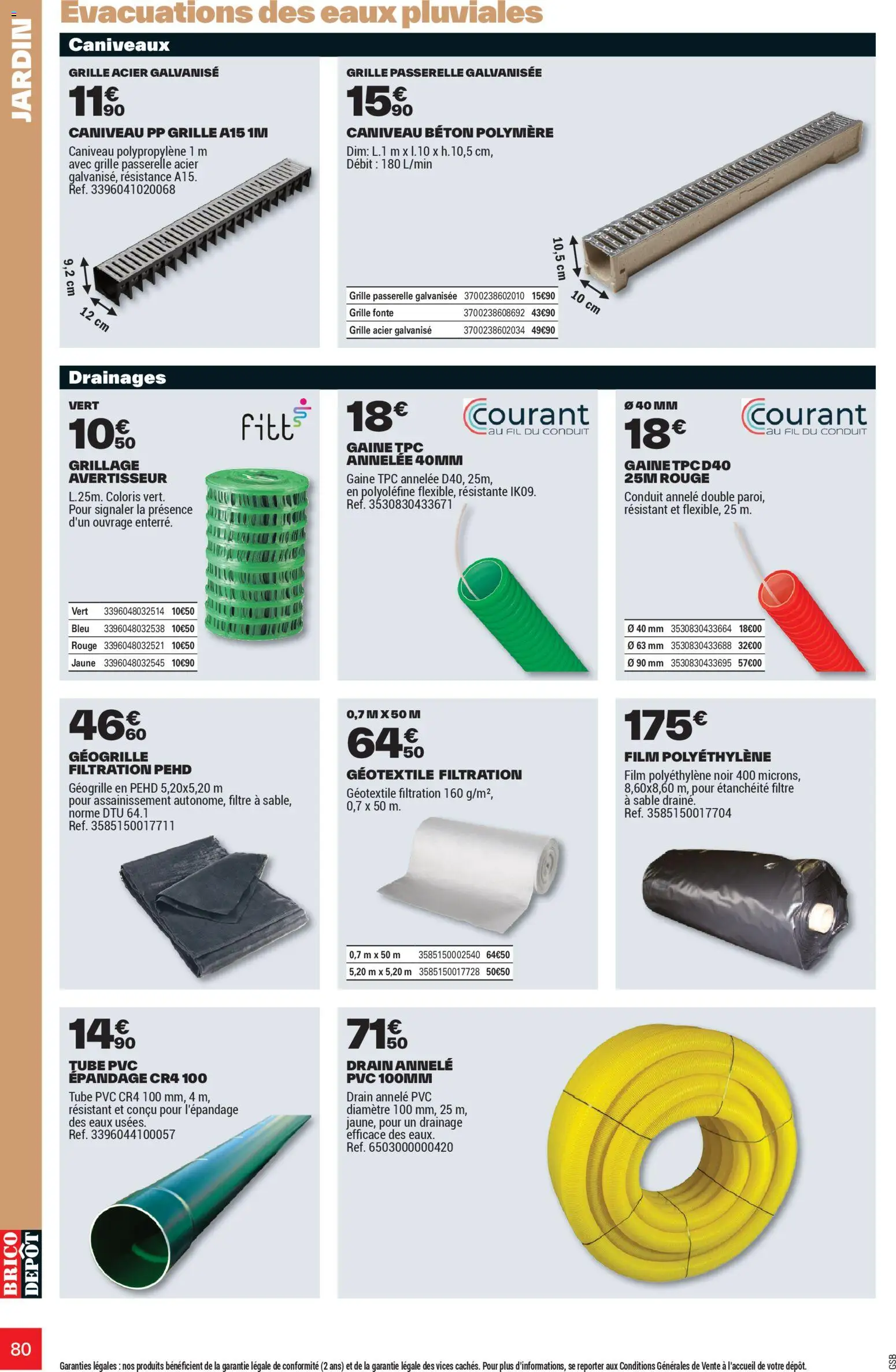 {H1} | Page: 80 | Produits: Filtre, Géotextile