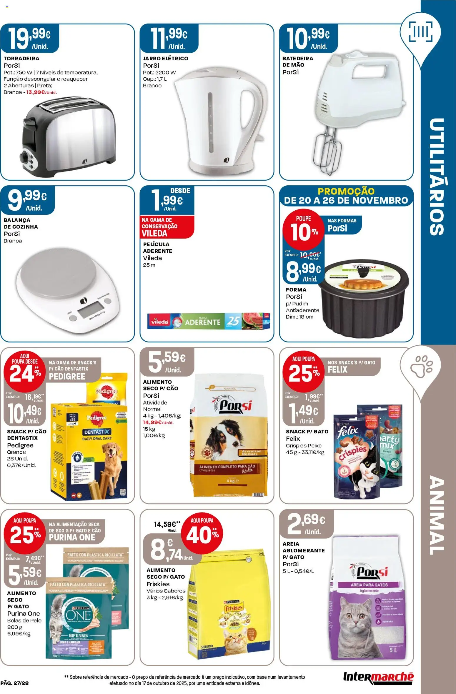 Intermarché Folheto Contact │ válido de 20.11.2025 | Página: 27 | Produtos: Areia, Batedeira, Torradeira, Pudim