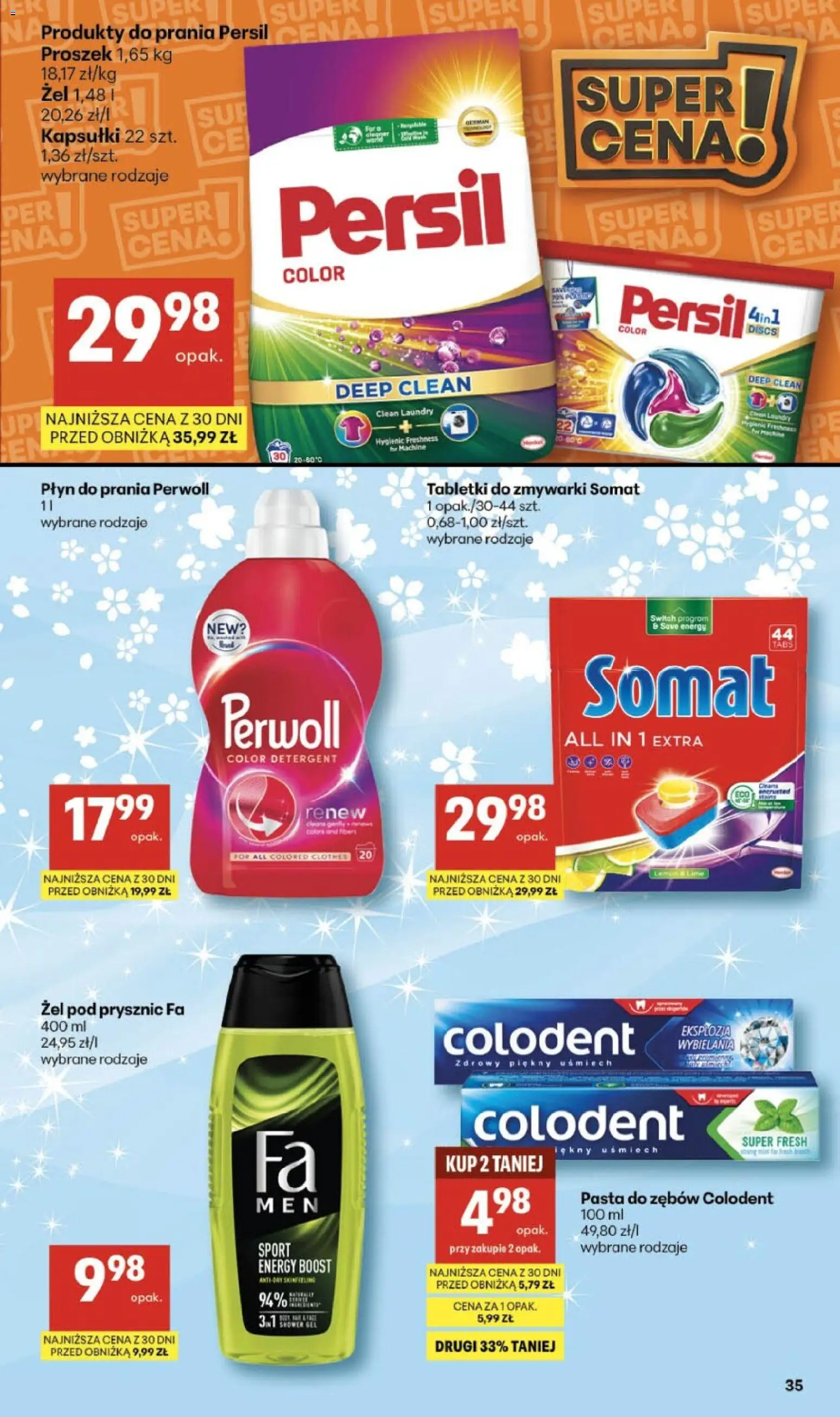 Delikatesy Centrum Gazetka od 26.02.2026 | Strona: 35 | Produkty: Płyn do prania Perwoll, Żel pod prysznic, Pasta do zębów, Detergent