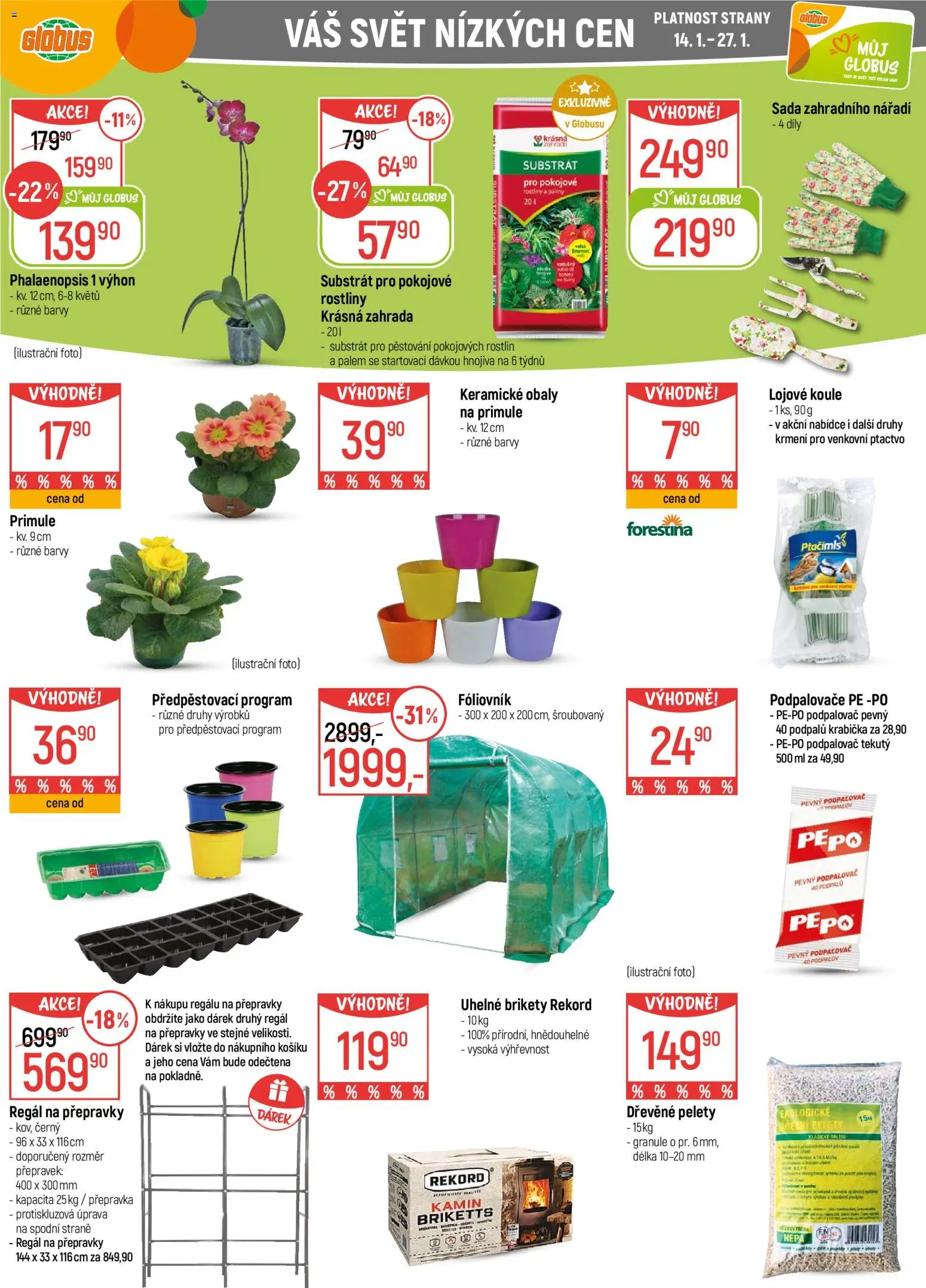 Globus leták - Opava od 14.01.2026 | Strana: 35 | Produkty: Pelety, Globus, Zahrada, Pokojové rostliny