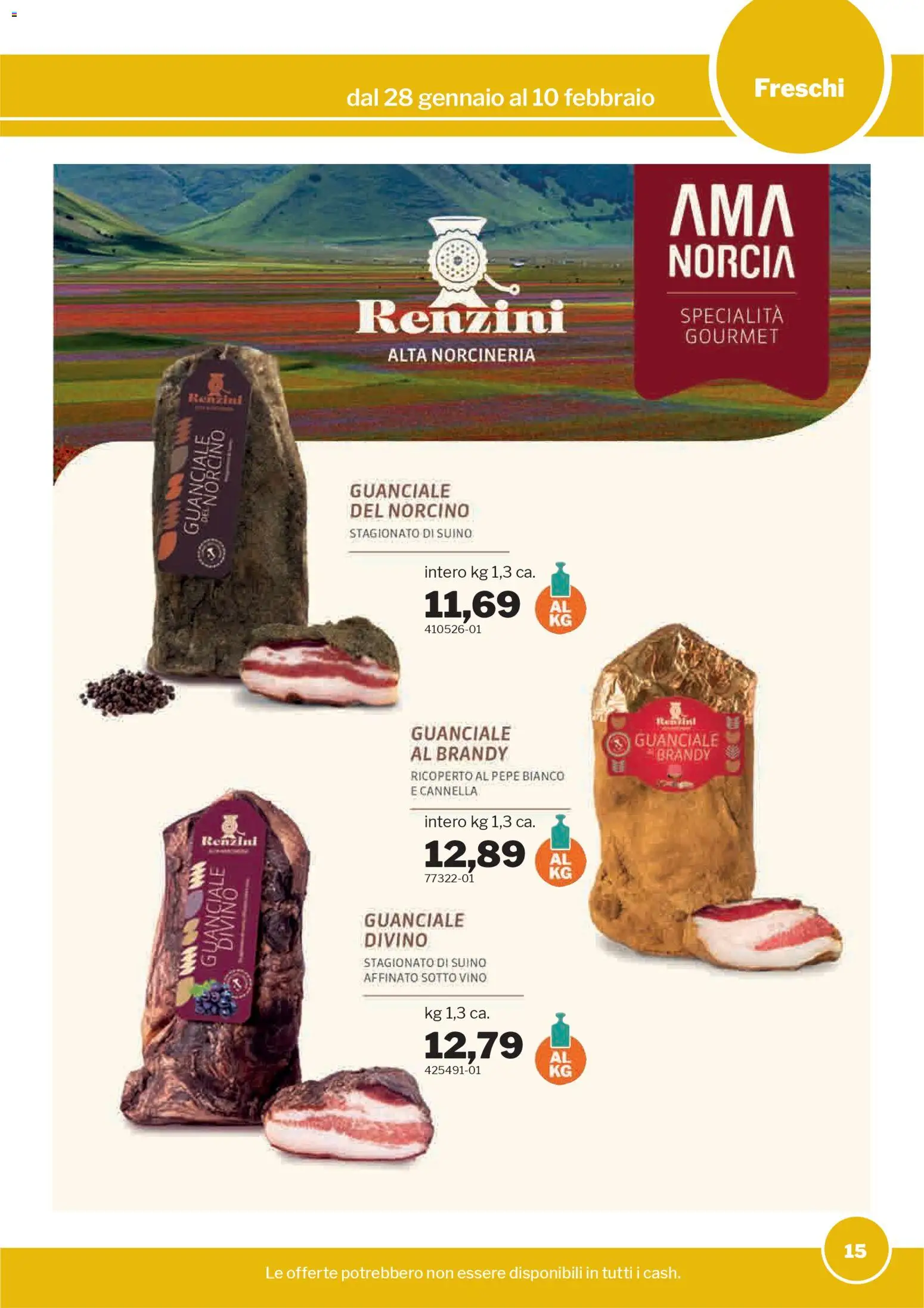 Volantino Sogegross del 28.01.2026 | Pagina: 15 | Prodotti: Suino, Pepe, Brandy, Guanciale
